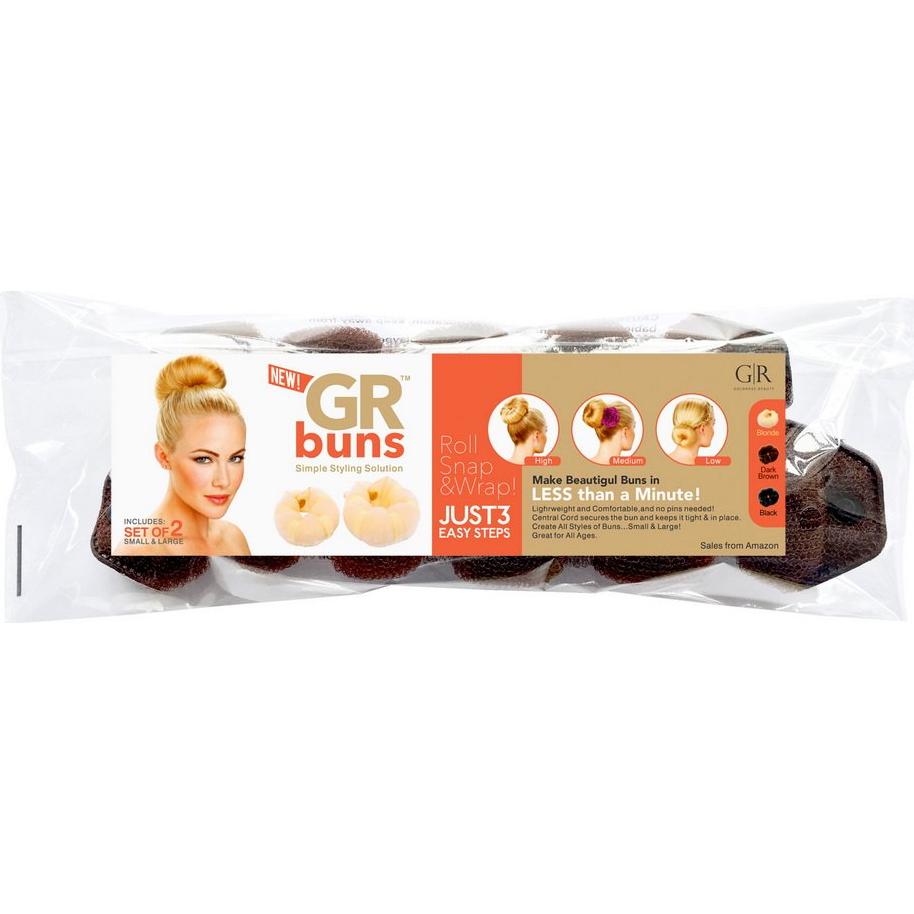 Estilizador Mágico de Cabello GR Buns 2 Piezas Marrón