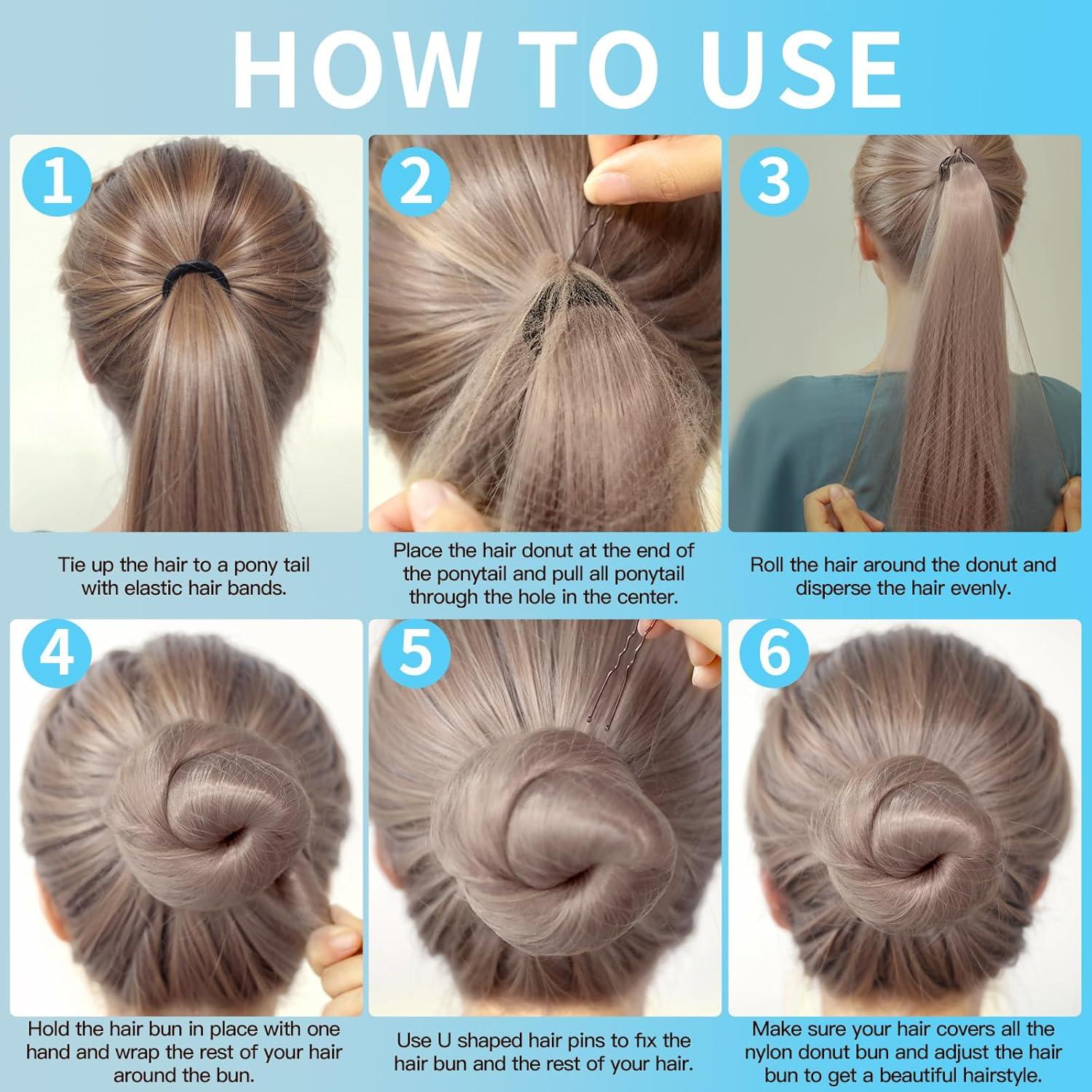 Kit Hacedores de Moños FANDAMEI - 4 Donuts y Accesorios