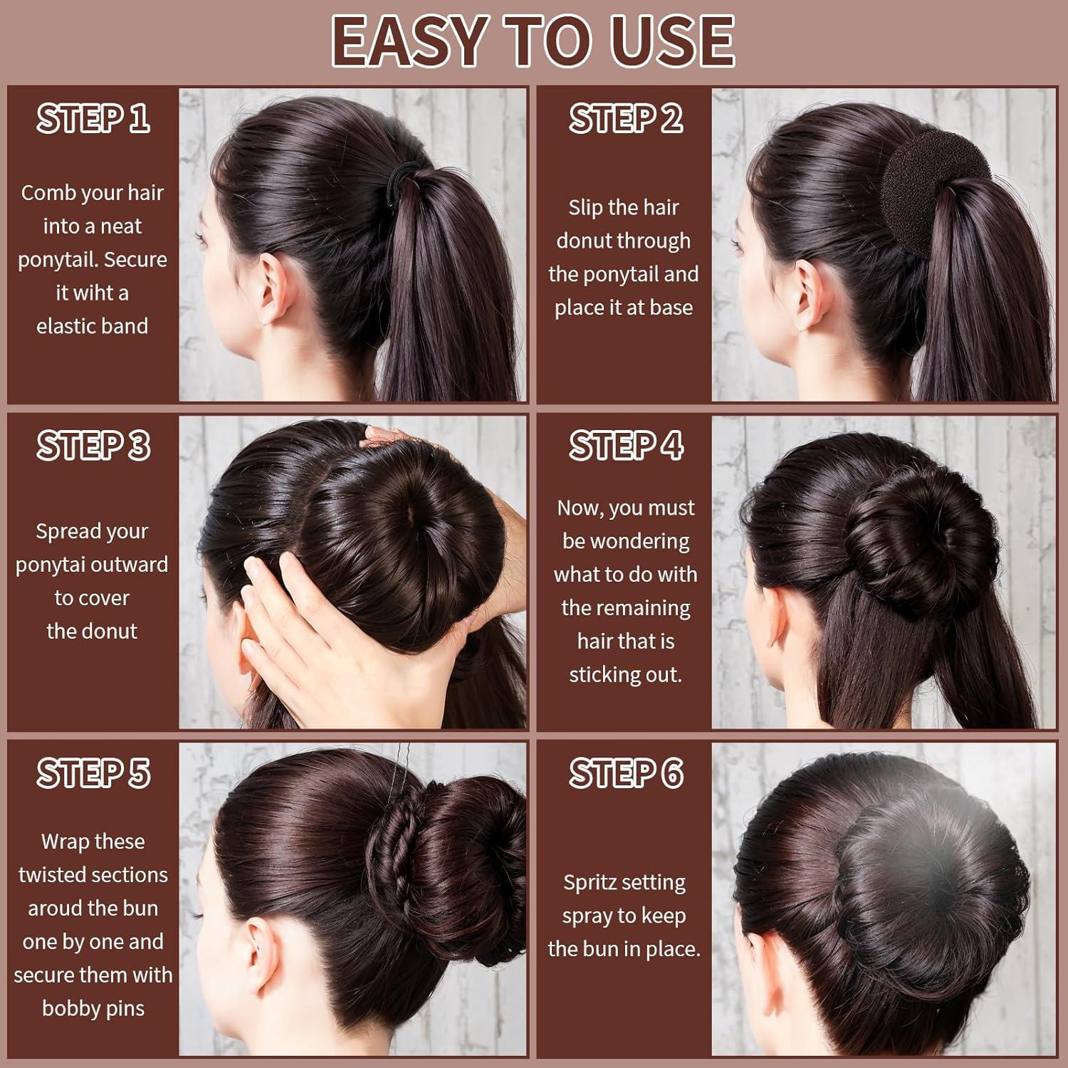 Conjunto de Donuts para Moño Mediano Teenitor - 4 Colores