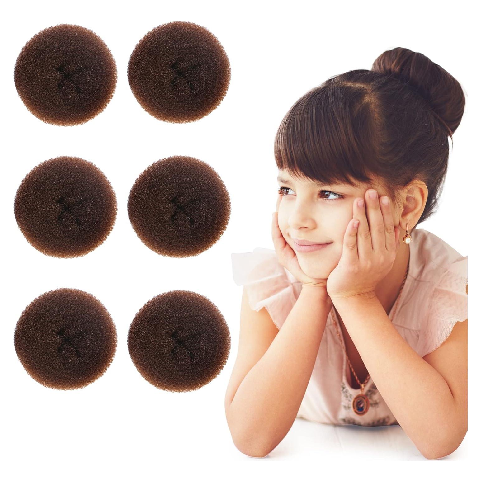 Hacedor de Moño Donut Styla Hair 6pc Marrón 5.08 cm Niños