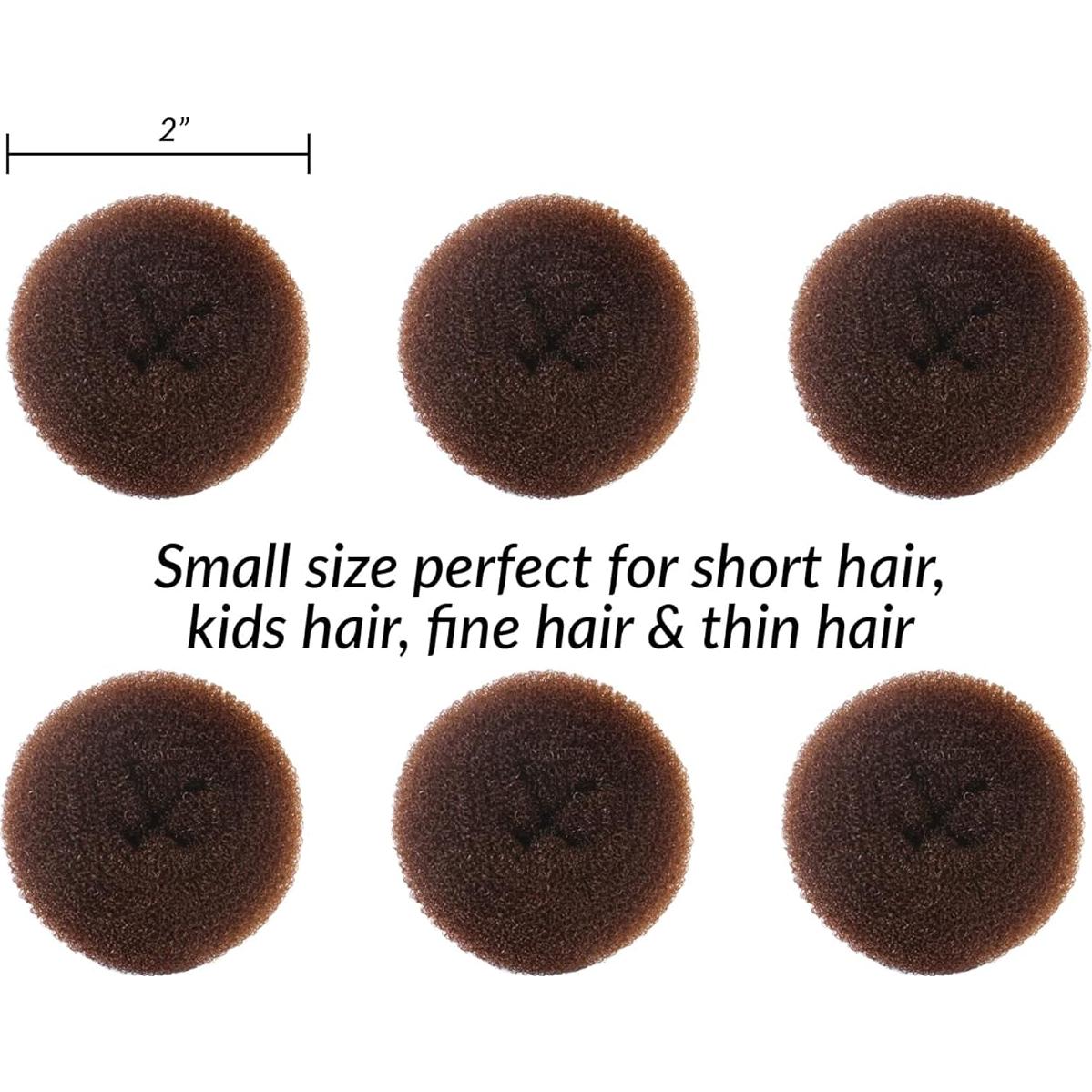 Hacedor de Moño Donut Styla Hair 6pc Marrón 5.08 cm Niños
