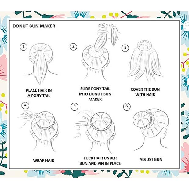 Hacedor de Moño Donut Styla Hair 6pc Marrón 5.08 cm Niños