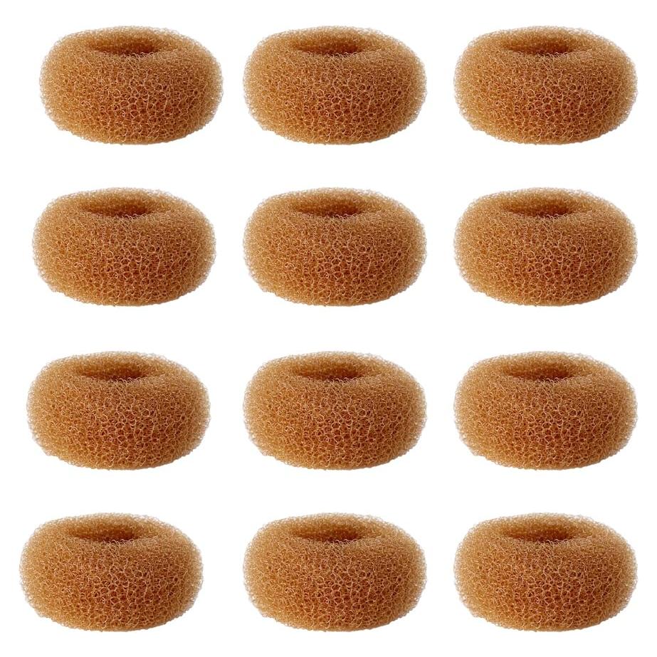 12 Hacedores de Moño Pequeño SQULIGT 6 cm Marrón Claro