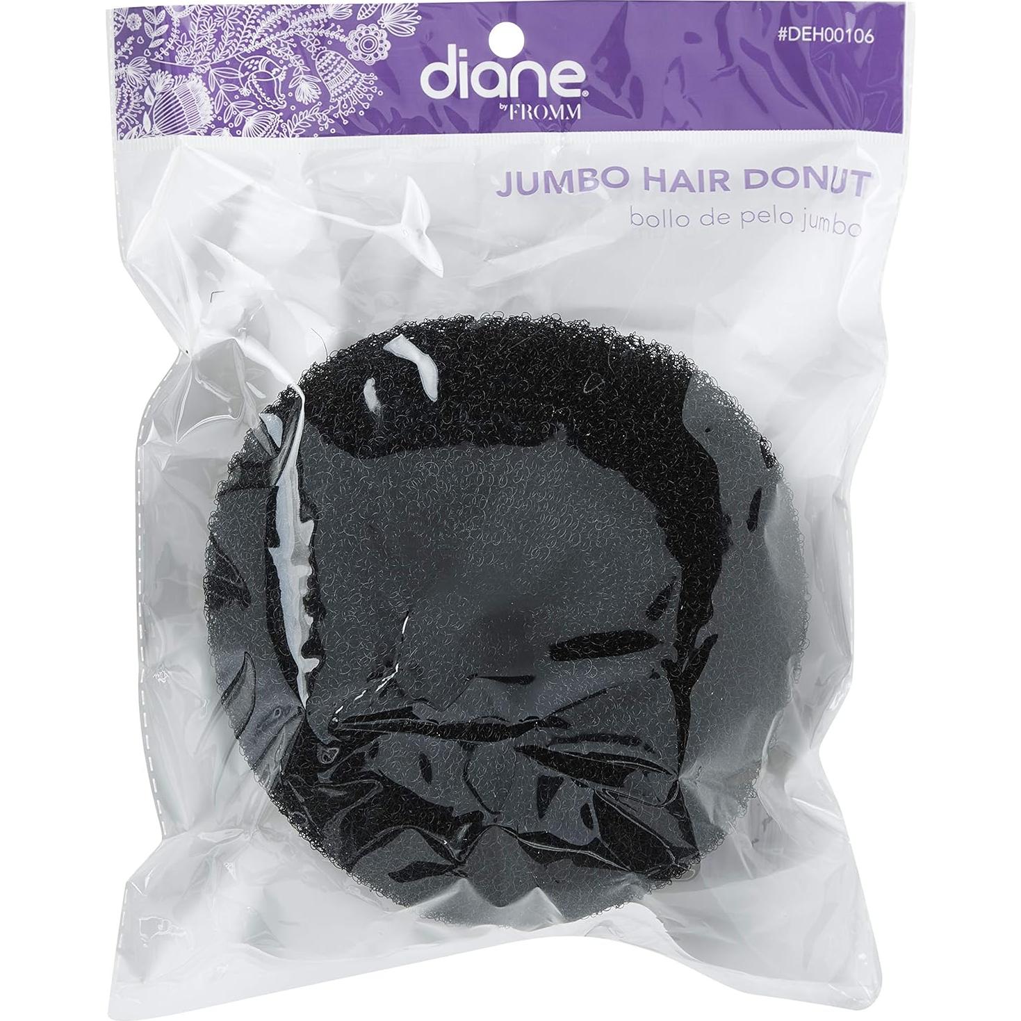 Donut de cabello Jumbo Diane Negro 14 cm