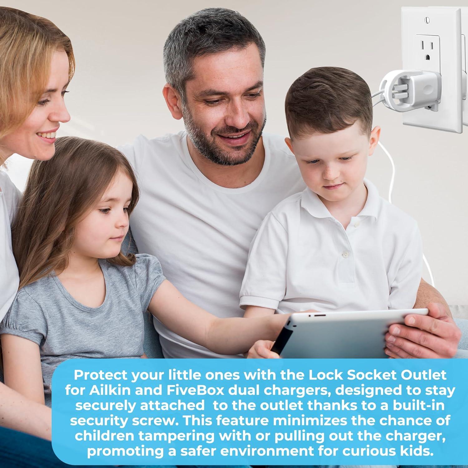 Bloqueo de Enchufe para Cargador Lock Ailkin FiveBox 2 Unidades