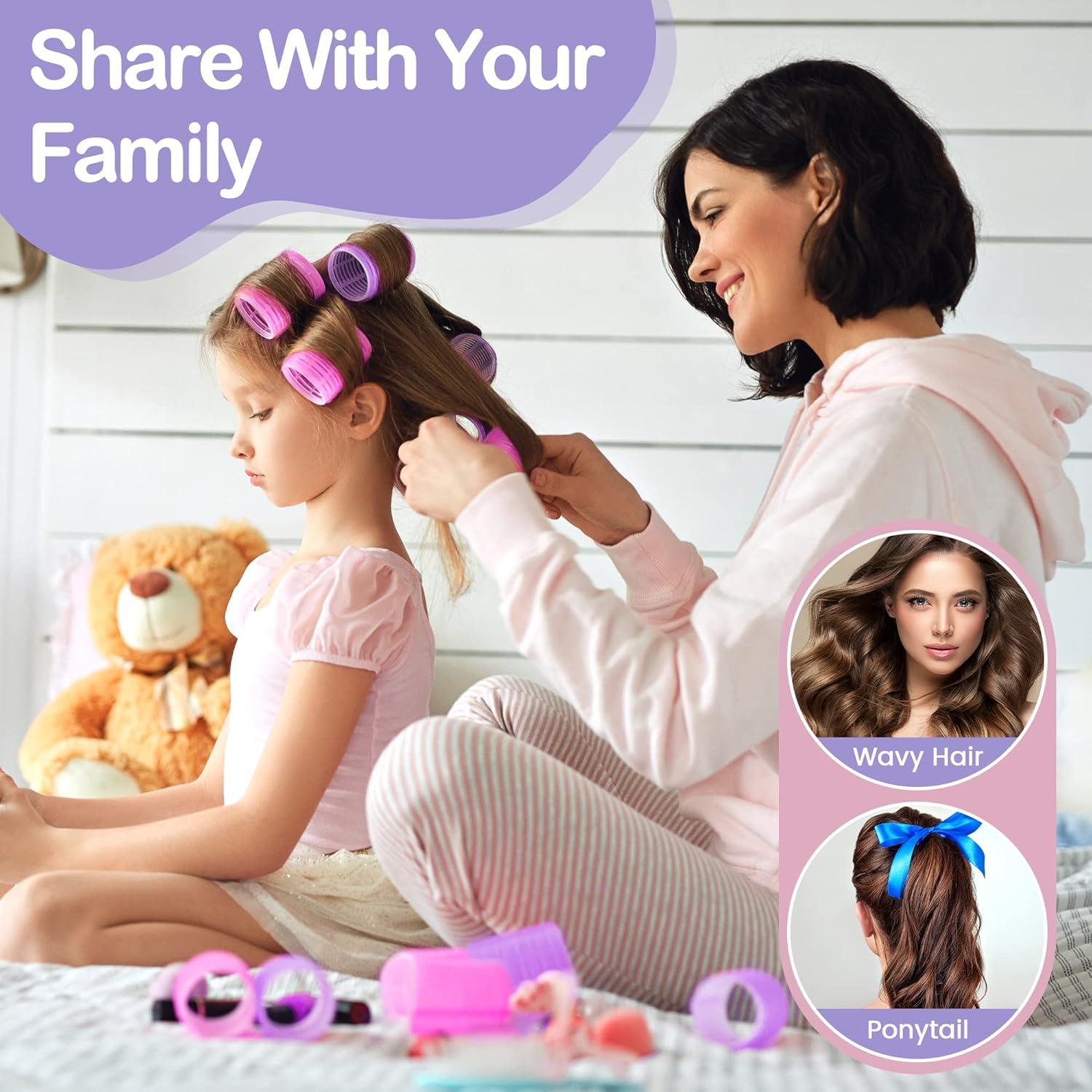 Juego de 33 Rulos Autoadhesivos ELASO para Cabello Largo y Medio