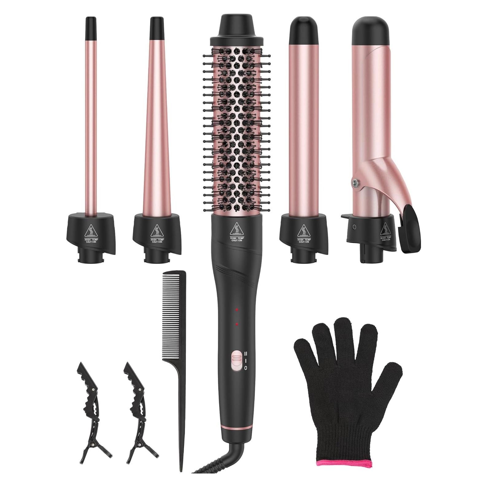 Set de Rizador de Cabello ANIEKIN 5 en 1 Doble Voltaje