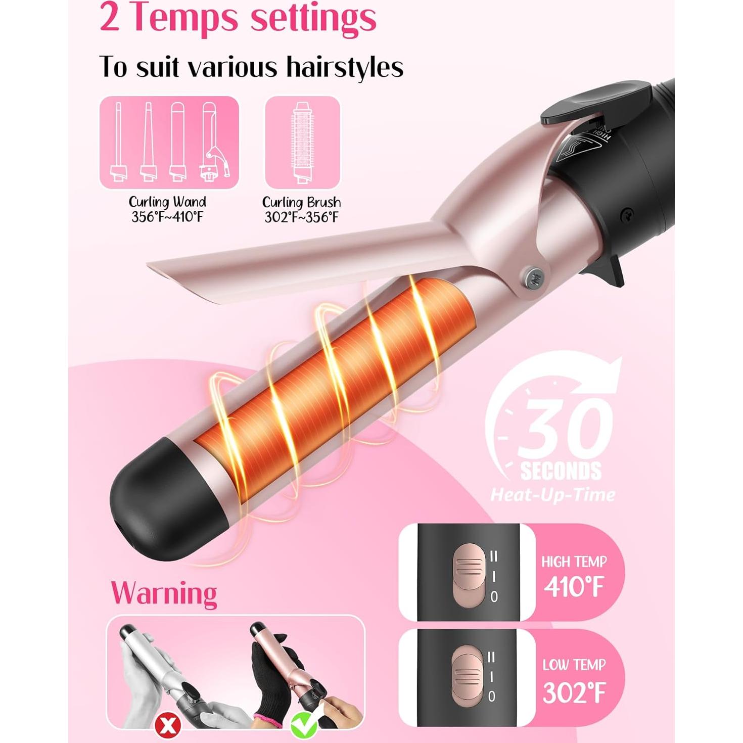 Set de Rizador de Cabello ANIEKIN 5 en 1 Doble Voltaje