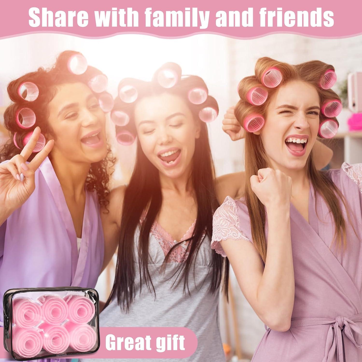 Juego de Rulos Autoadhesivos Obeoby - 50 Piezas Rosa