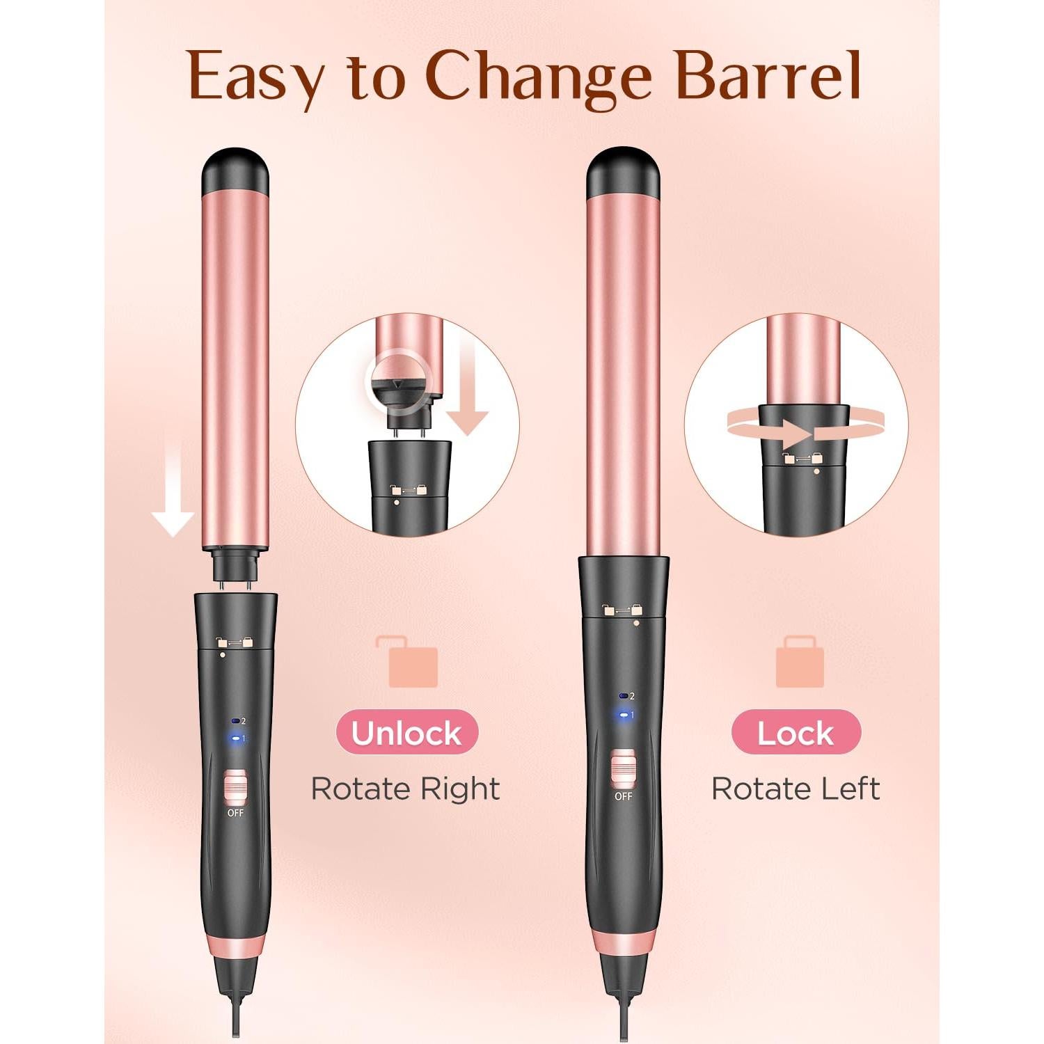 Set de Plancha de Rizar 5 en 1 Kinked - Calentamiento Rápido