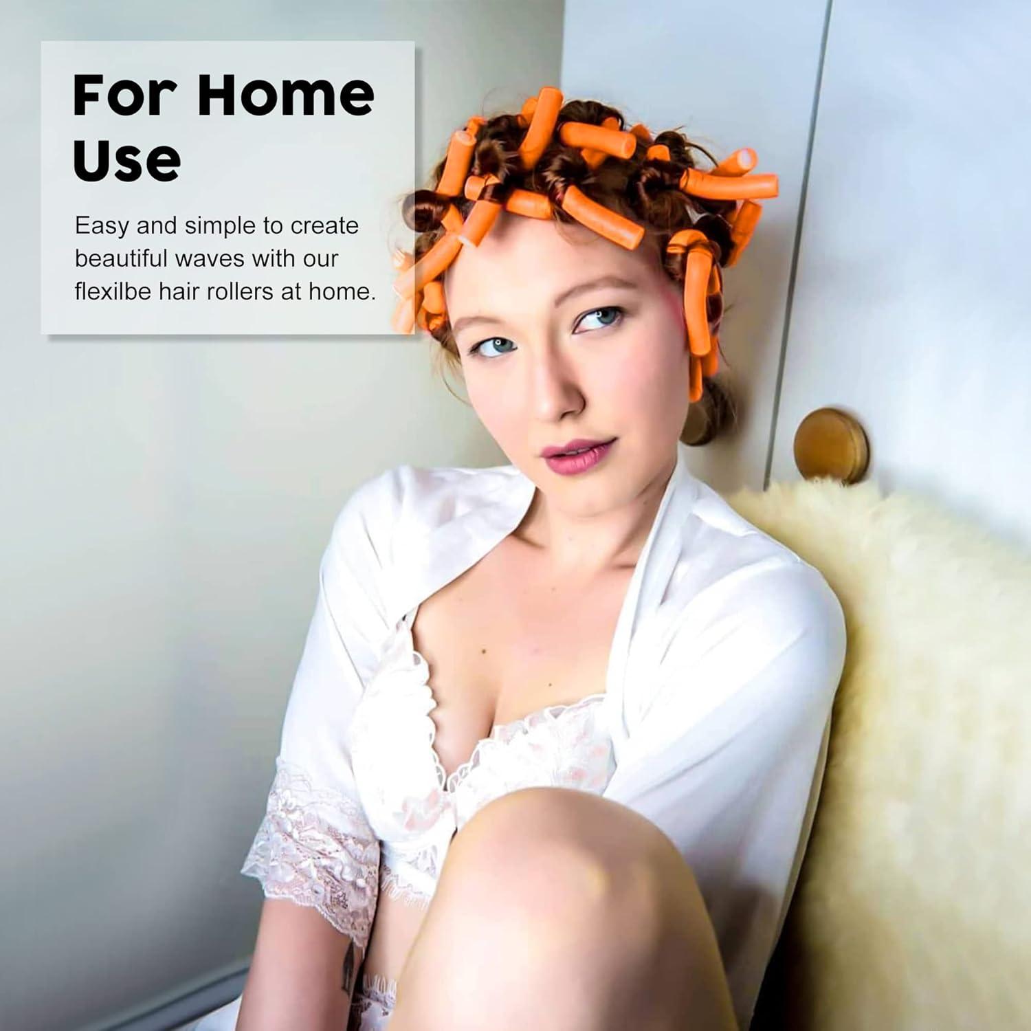 Set de 47 Rulos Flexibles Sin Calor xnicx 18 cm para Cabello