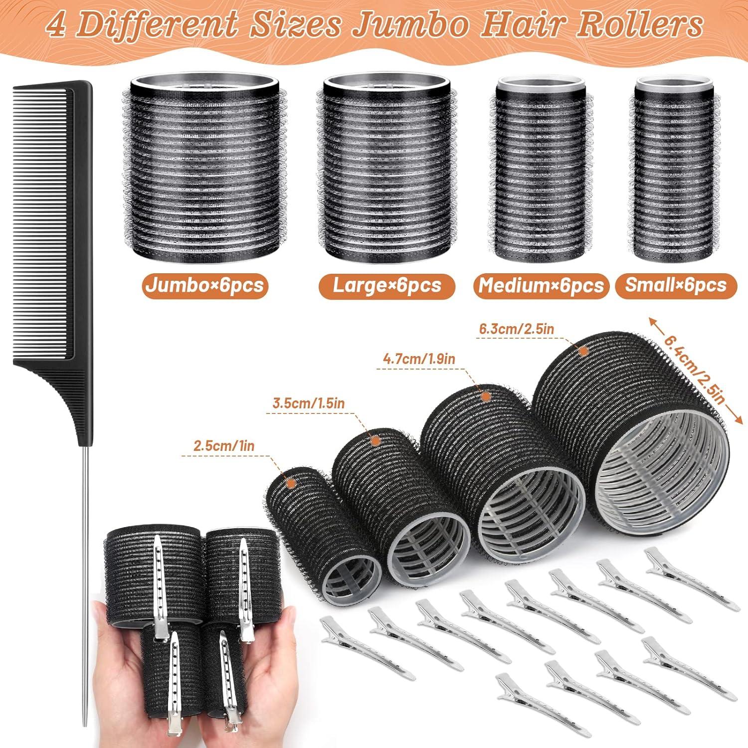 Rizadores de Cabello sin Calor Cludoo 24 Piezas 4 Tamaños