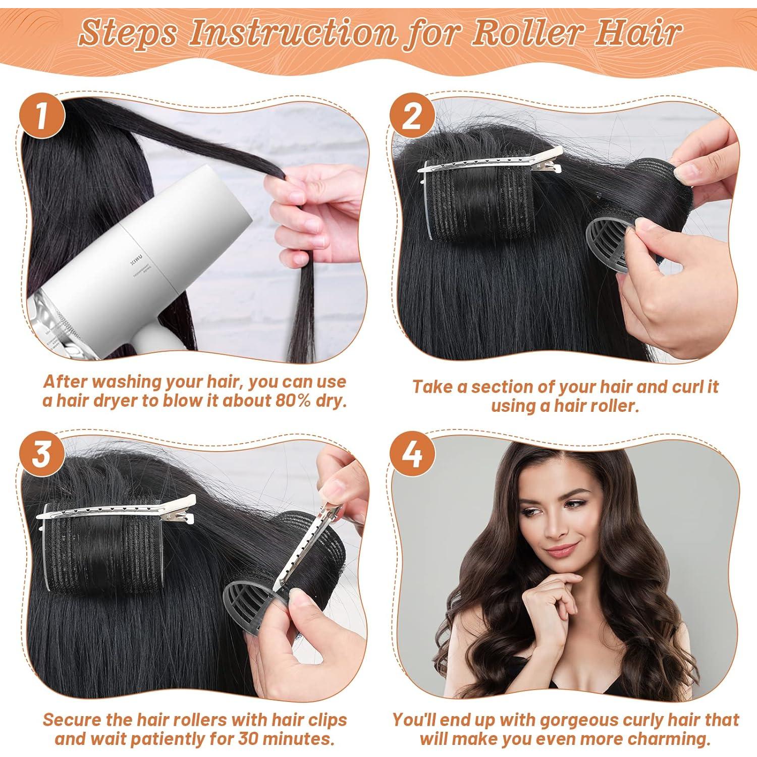 Rizadores de Cabello sin Calor Cludoo 24 Piezas 4 Tamaños