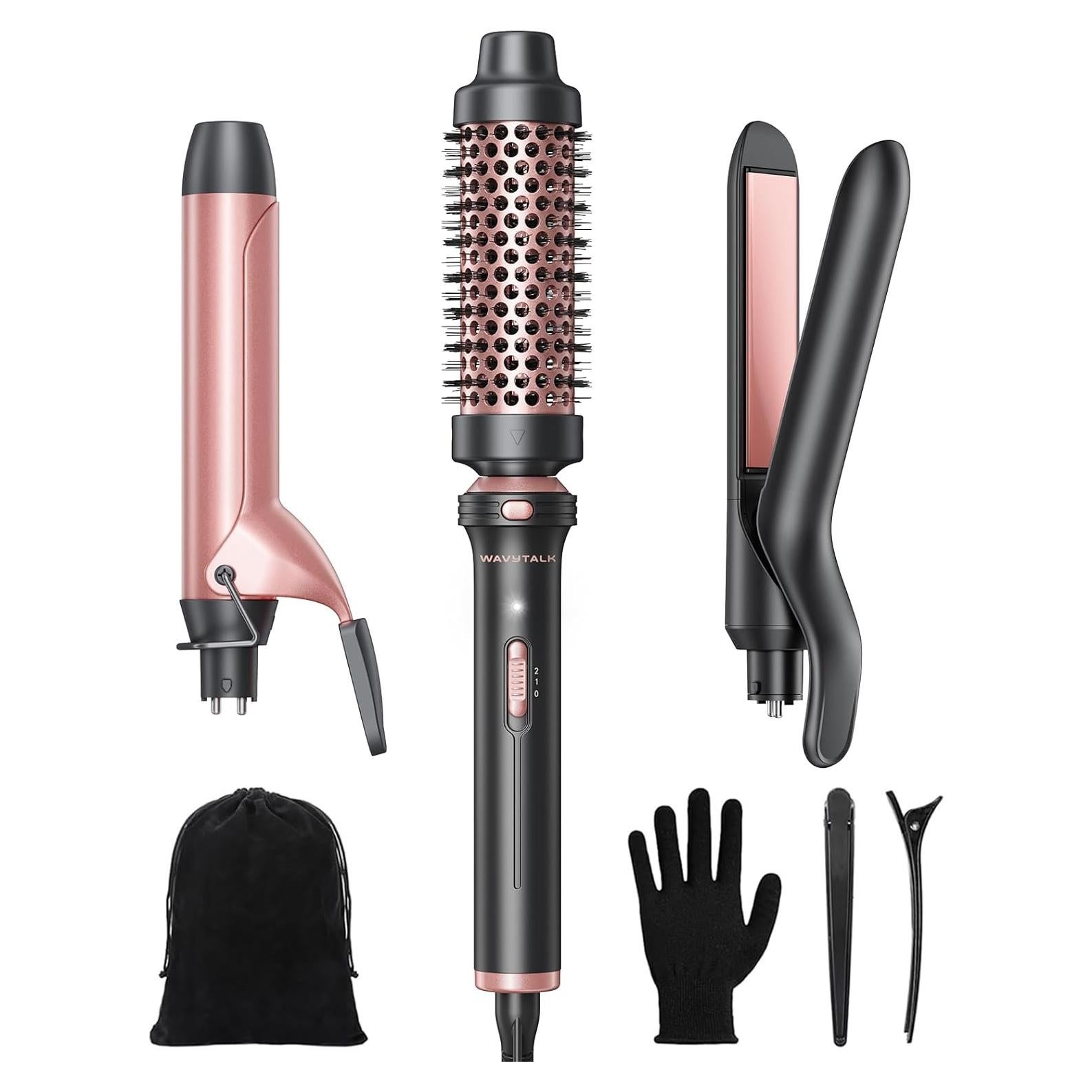 Set Rizador 3 en 1 Wavytalk - Rizador 3.2 cm y Plancha 2.5 cm