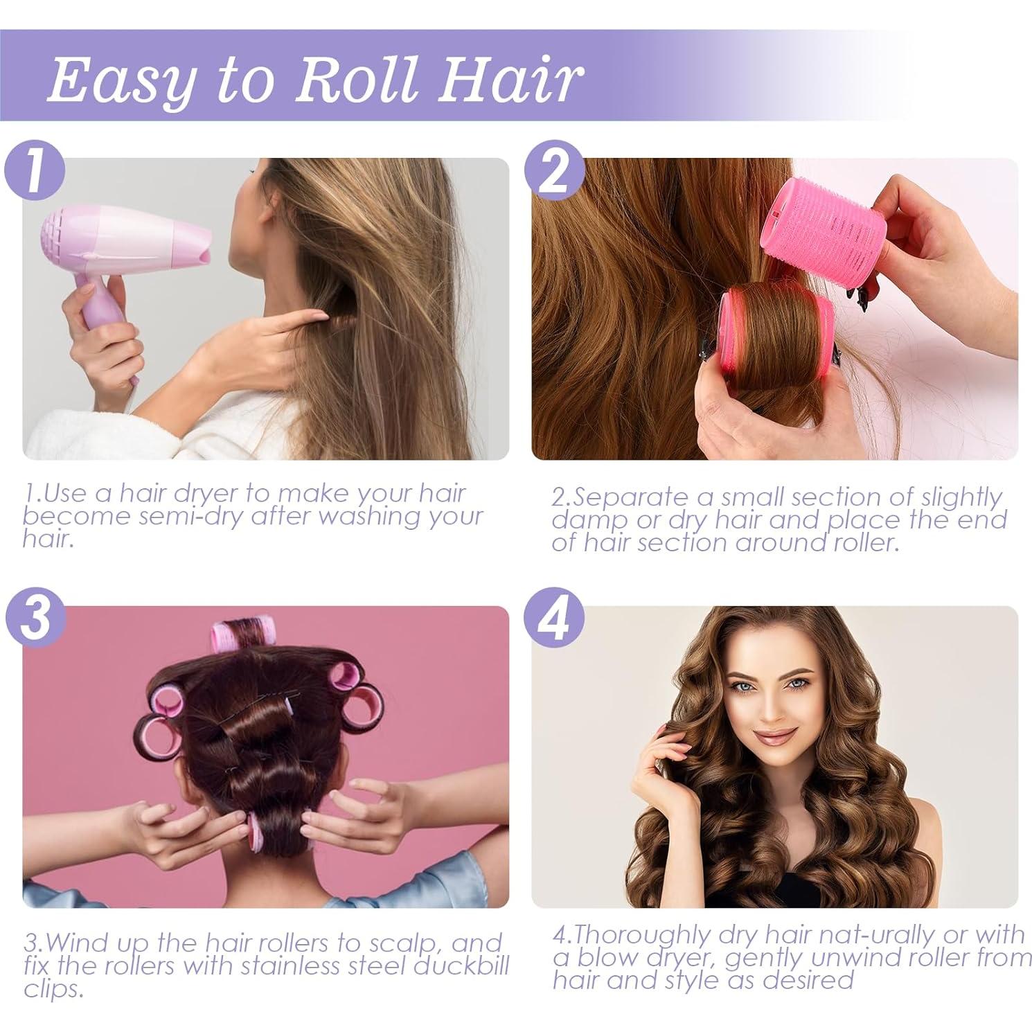 Juego de Rulos para Cabello YHOVID - 72 Piezas, 5 Tamaños