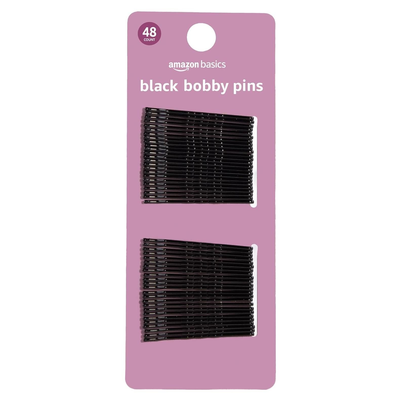 Pasadores de Pelo Amazon Basics Negros - 48 Unidades