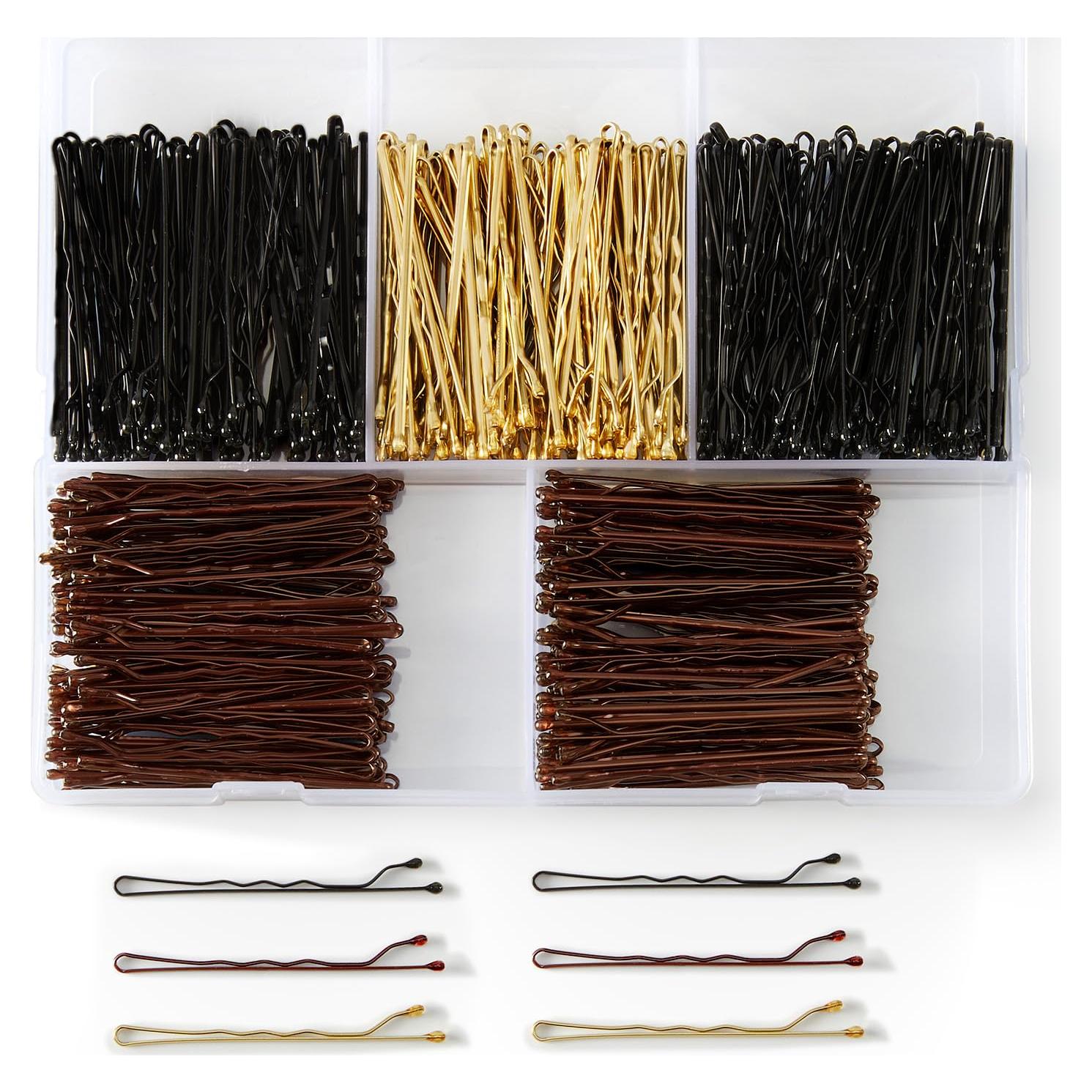 Juego de 400 Horquillas Lvyesea - 80 Doradas, 160 Negras, 160 Marrones