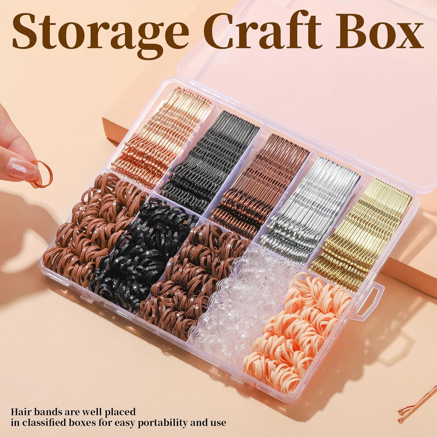 Kit de Horquillas y Gomas para Cabello YGDZ 750PCS Neutros