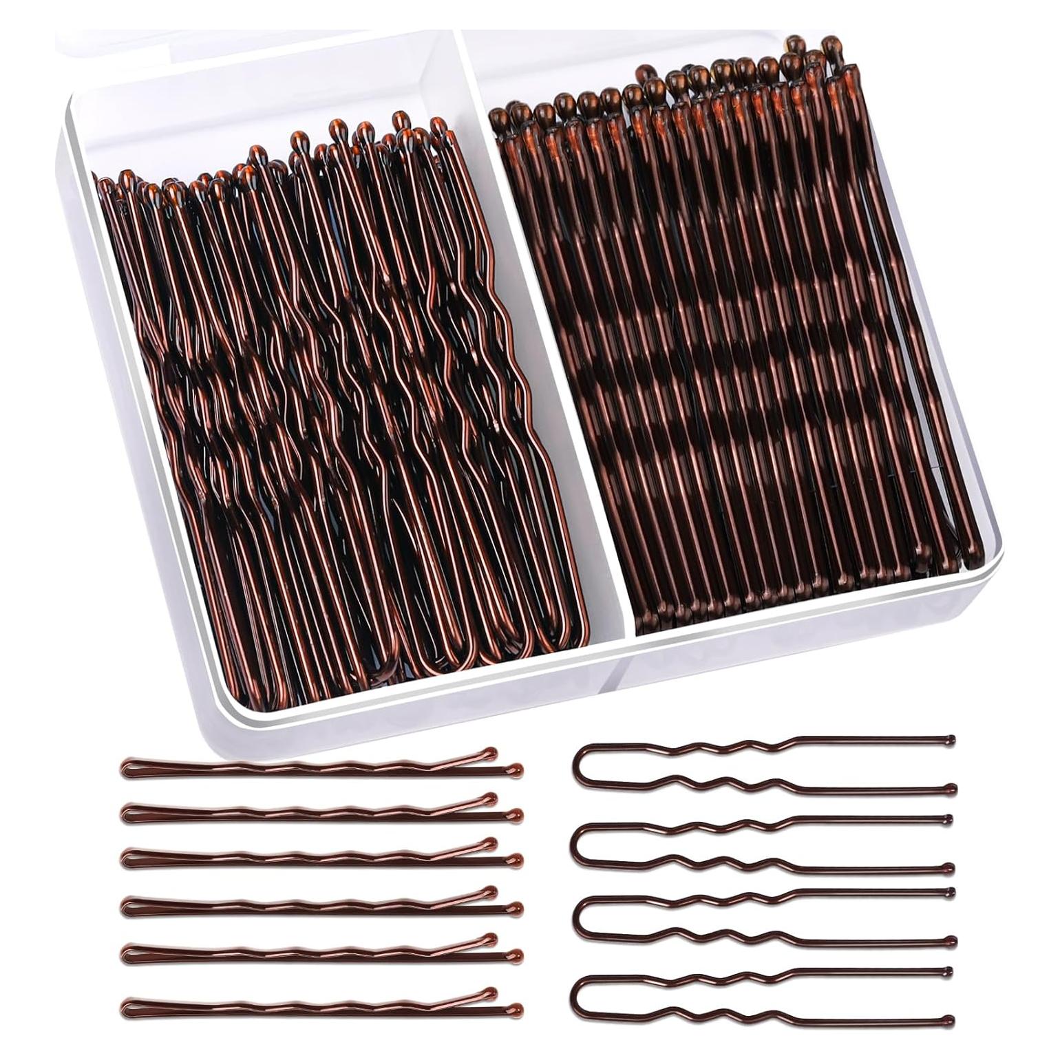 Set de 100 Horquillas Marrones Teenitor 5.08cm para Cabello