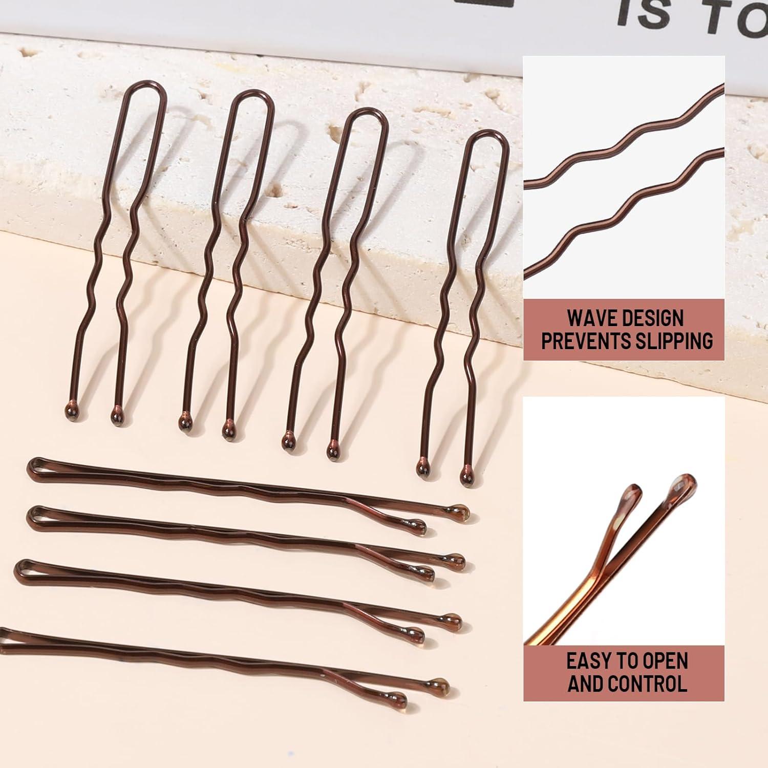 Set de 100 Horquillas Marrones Teenitor 5.08cm para Cabello