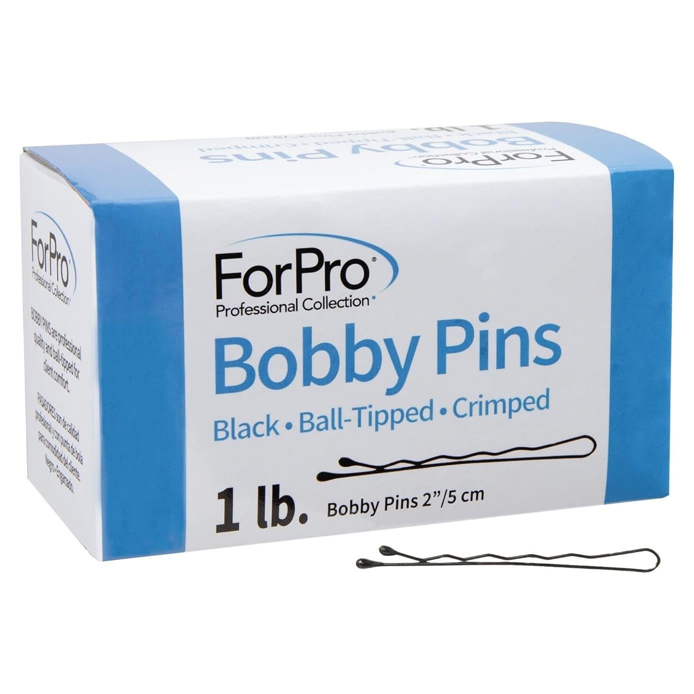 Pasadores de Pelo ForPro Negros 5.08 cm Punta de Bola 400 Unidades