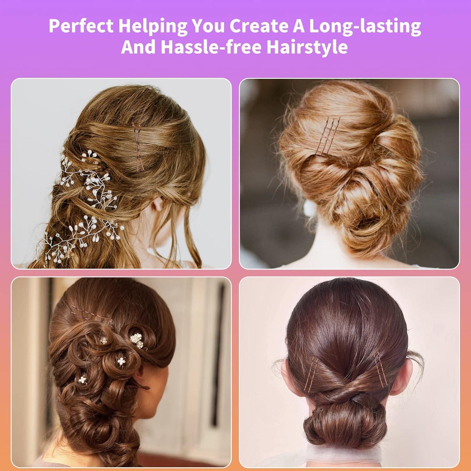 400 Horquillas Negras Cyluer Curvadas para Cabello - 5.08 cm