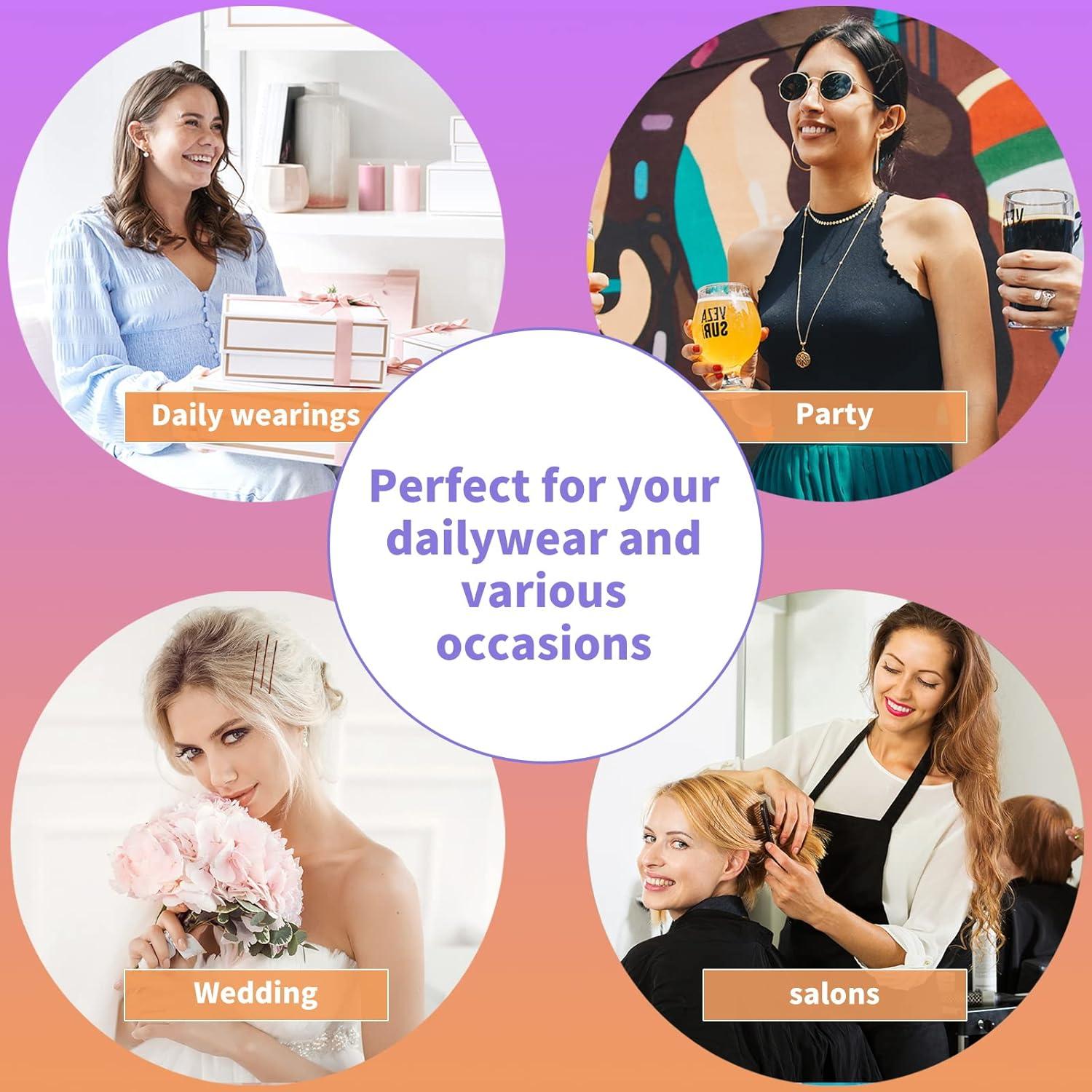 400 Horquillas Negras Cyluer Curvadas para Cabello - 5.08 cm