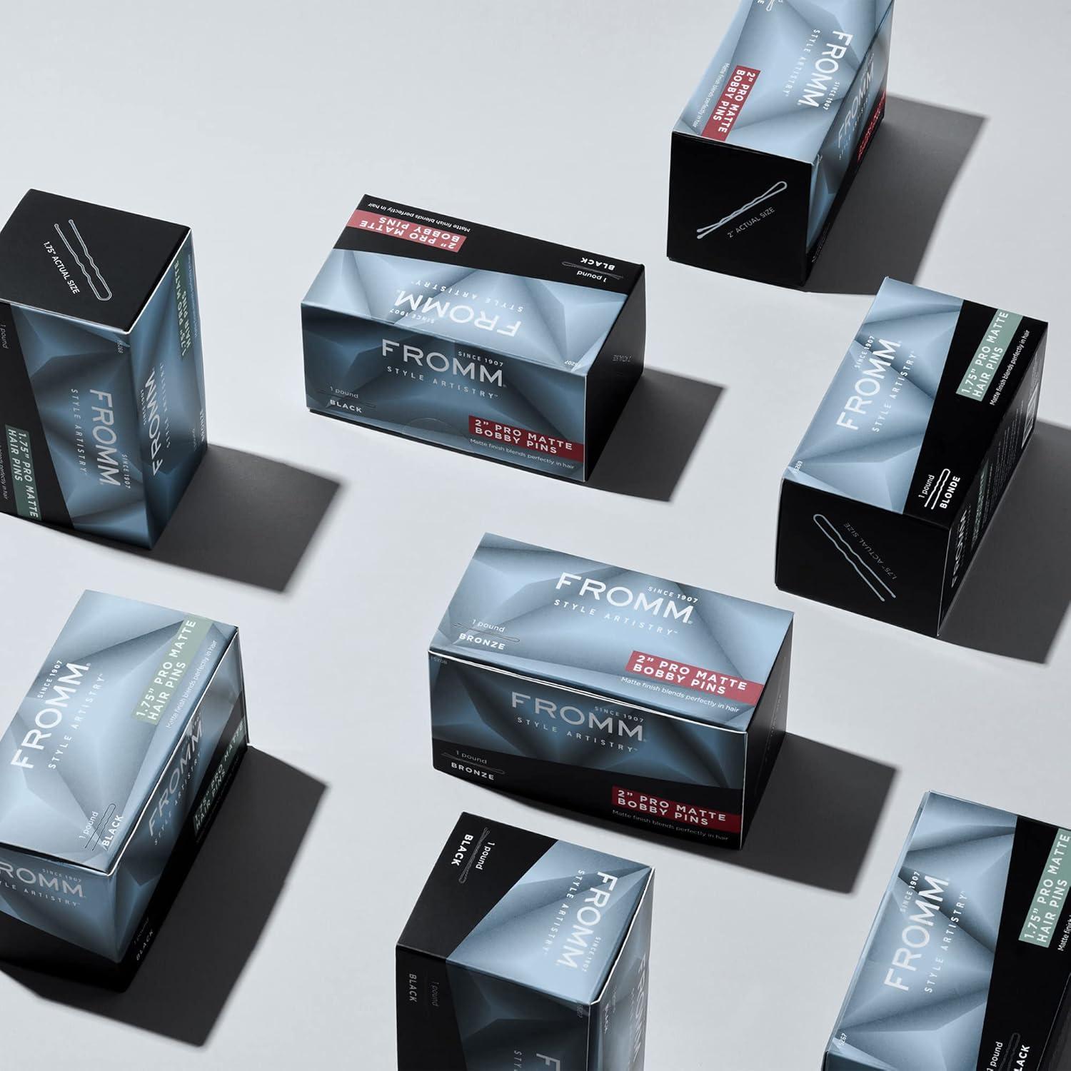 Pasadores de Cabello Rizados Fromm 2" Rubios Mate - 600 Unidades