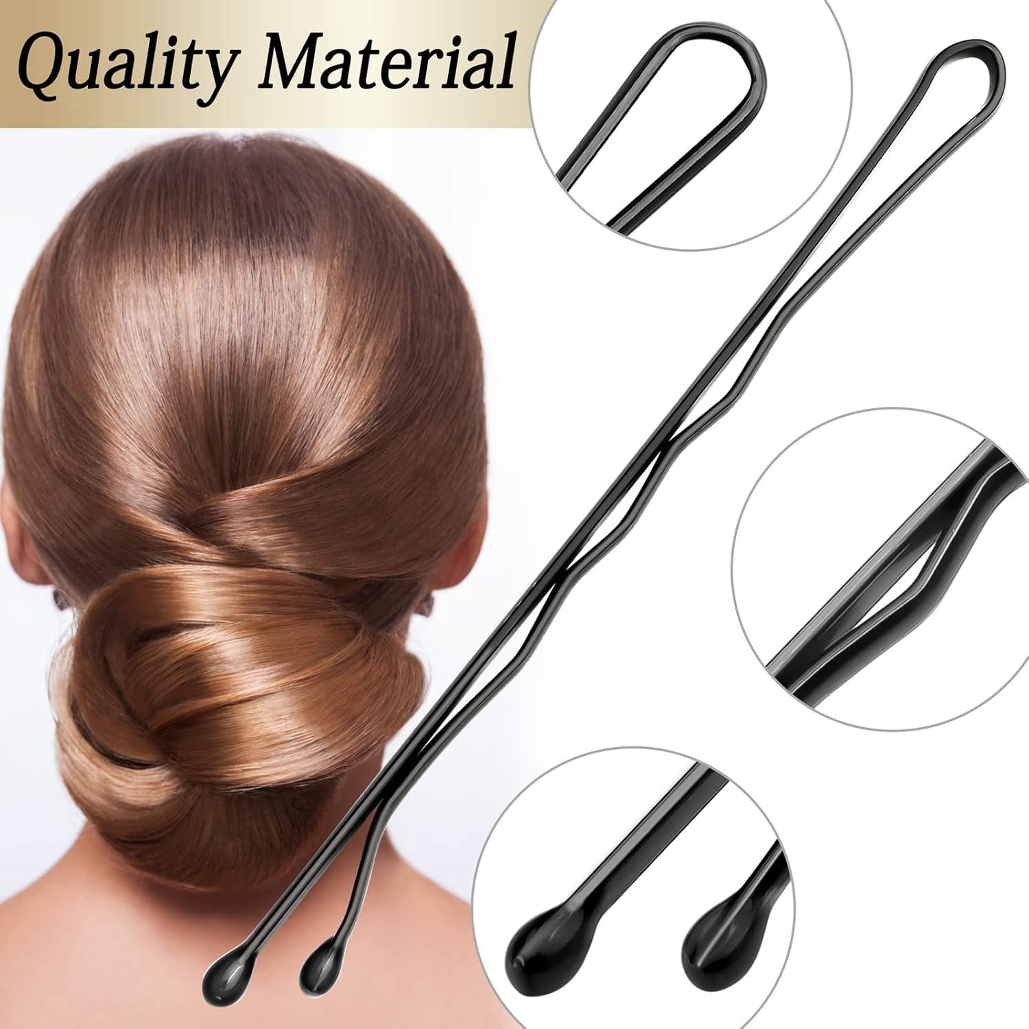 100 Pasadores de Pelo Kanprincess Negro con Caja Almacenamiento