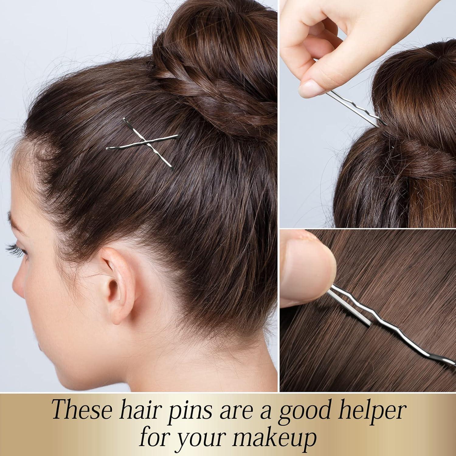 100 Pasadores de Pelo Kanprincess Negro con Caja Almacenamiento