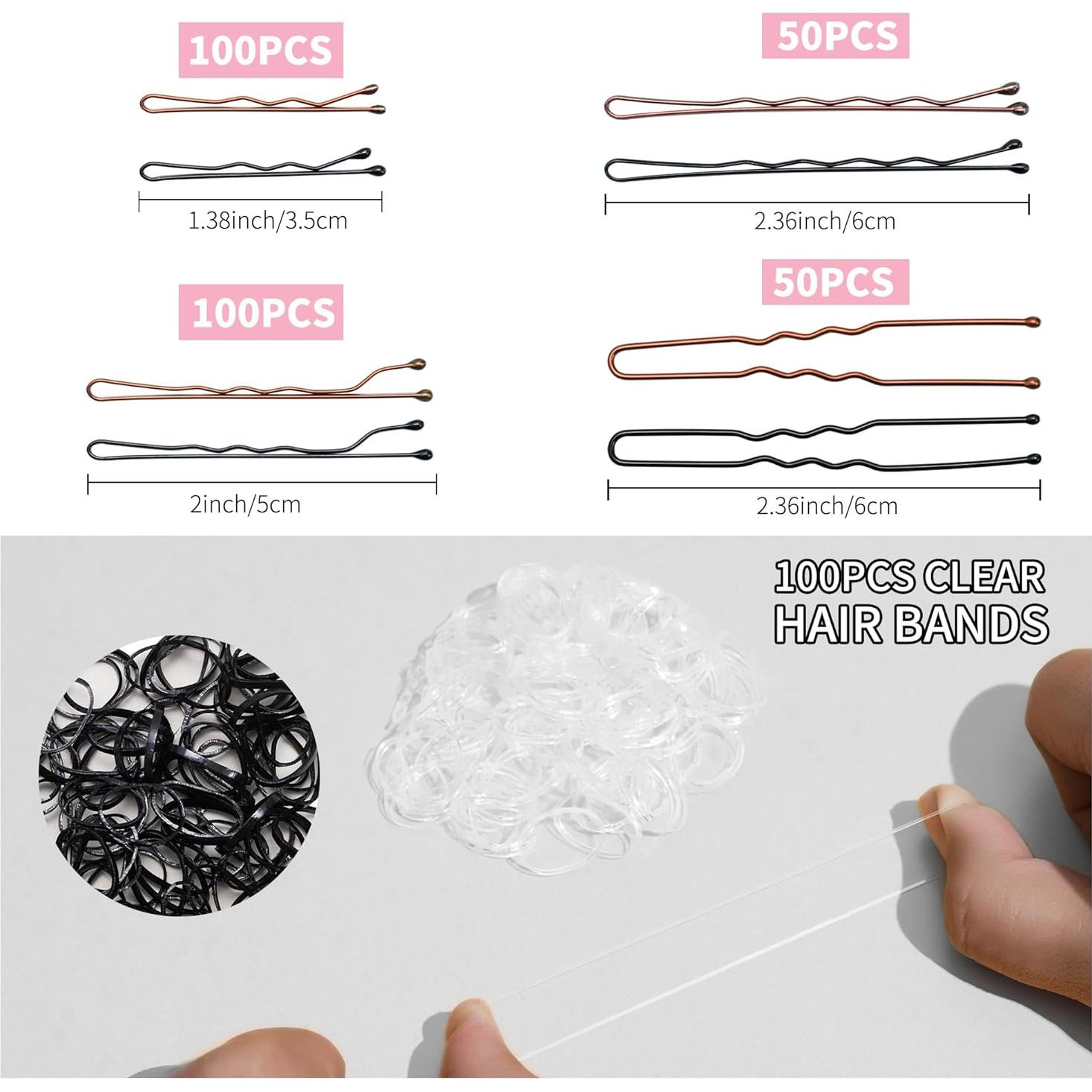 Kit de 400 Pinzas para el Cabello Scaups - 3.5cm a 6cm