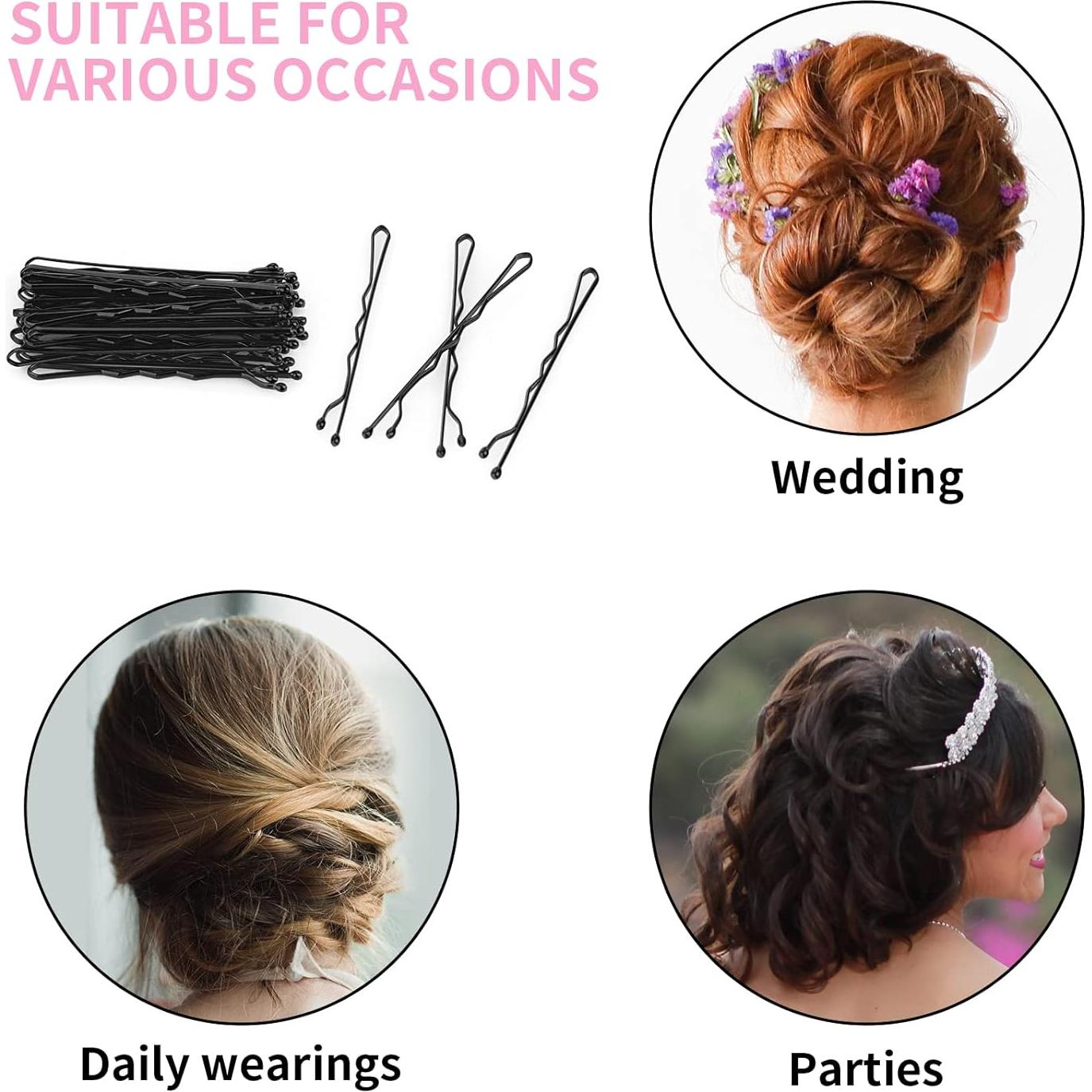 Pinza para Moños Vaincre XS Negra 150 Piezas 5.08 cm