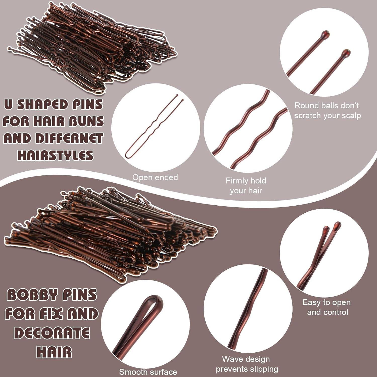 Set de 368 Piezas Pasadores de Pelo ProSuites - Marrones