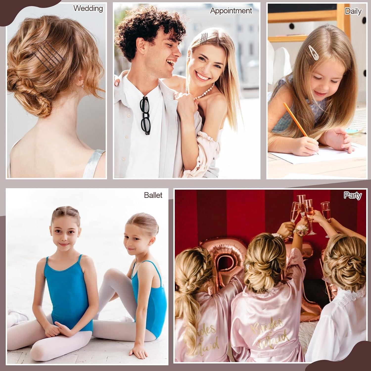 Set de 368 Piezas Pasadores de Pelo ProSuites - Marrones