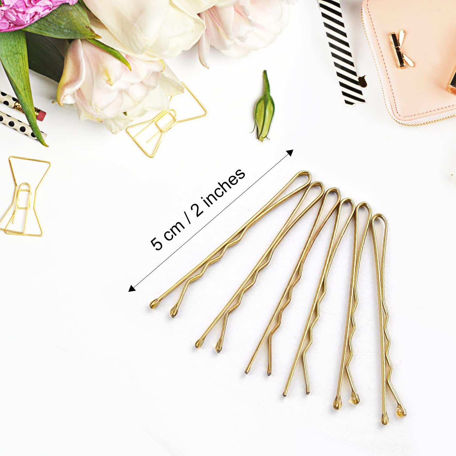 Horquillas para Cabello MORGLES Rubias 120PCS 5.08cm Doradas