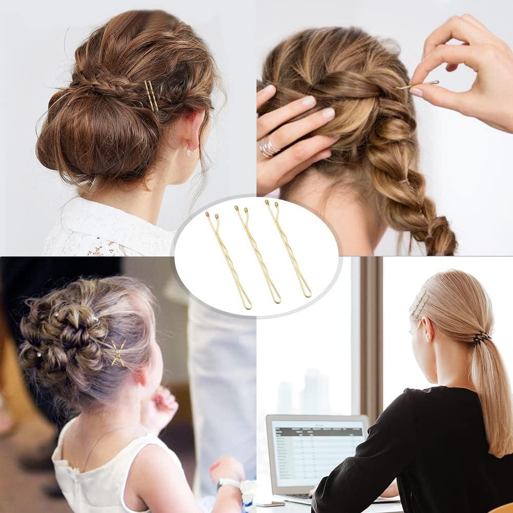 Horquillas para Cabello MORGLES Rubias 120PCS 5.08cm Doradas