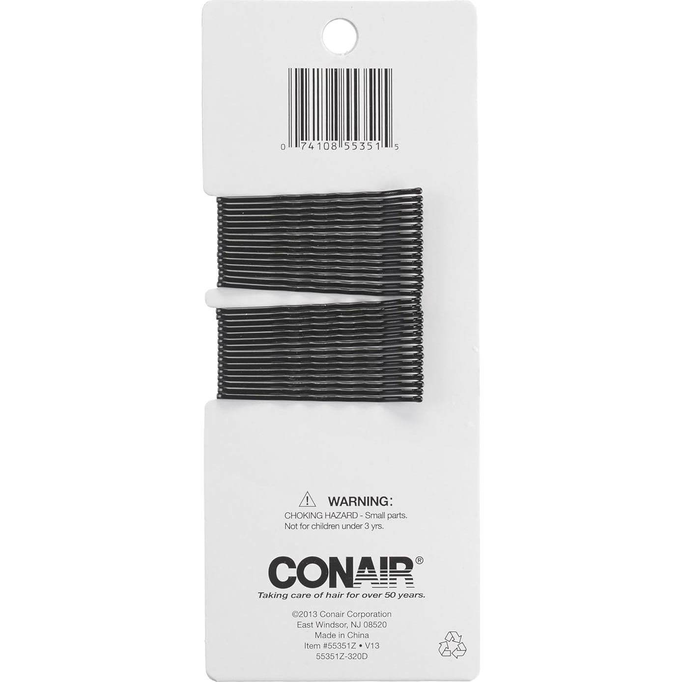 Pasadores de Pelo Conair Esenciales 90 Unidades Negros