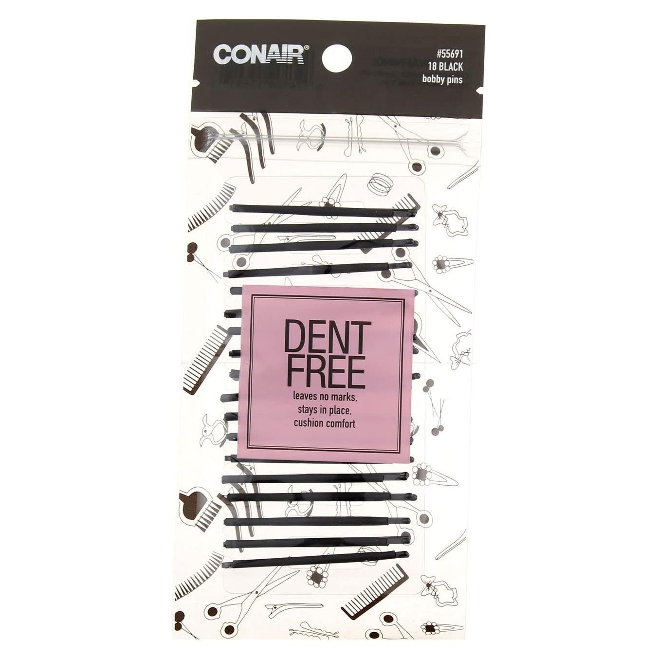 Horquillas para Cabello Conair Negras 18 Unidades