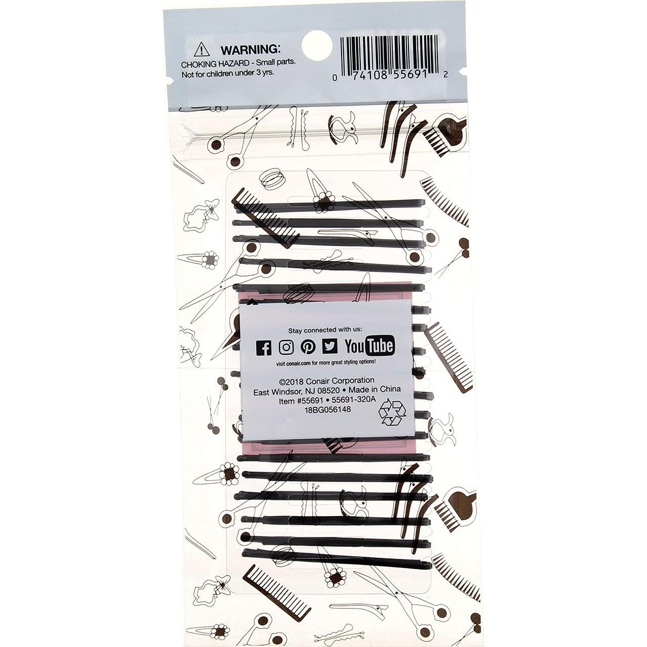 Horquillas para Cabello Conair Negras 18 Unidades
