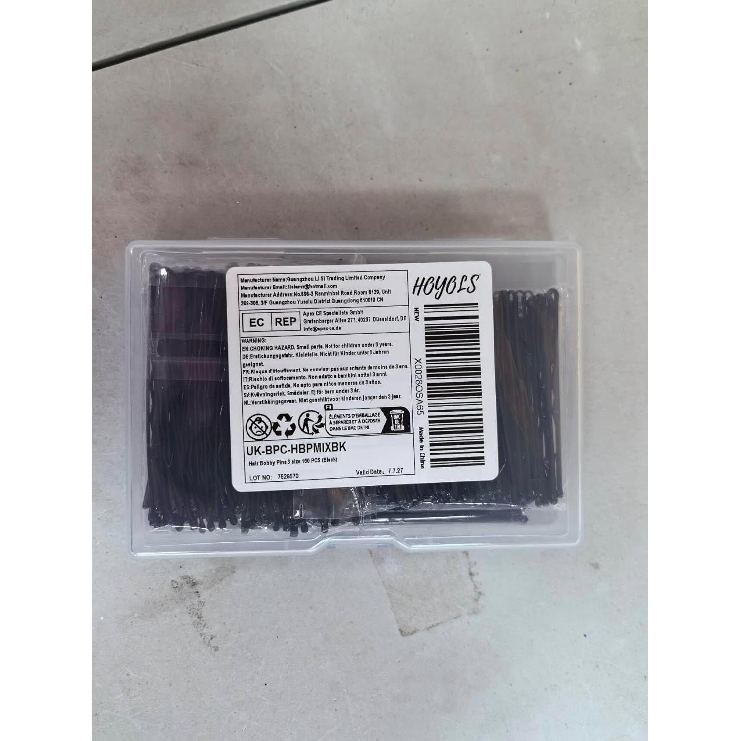 Pasadores Negros HOYOLS 150 Pcs 5-7 cm para Peinados