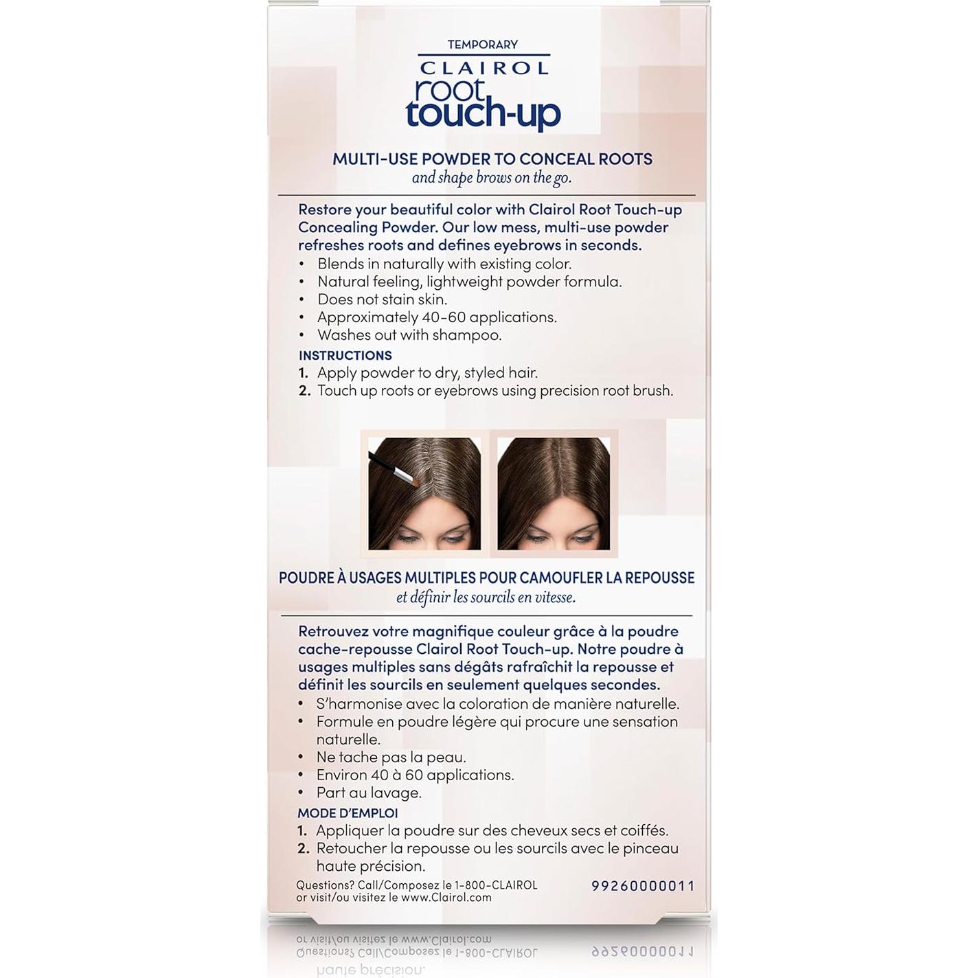 Polvo Temporal Clairol para Cubrir Raíces Marrón Oscuro 1.98g