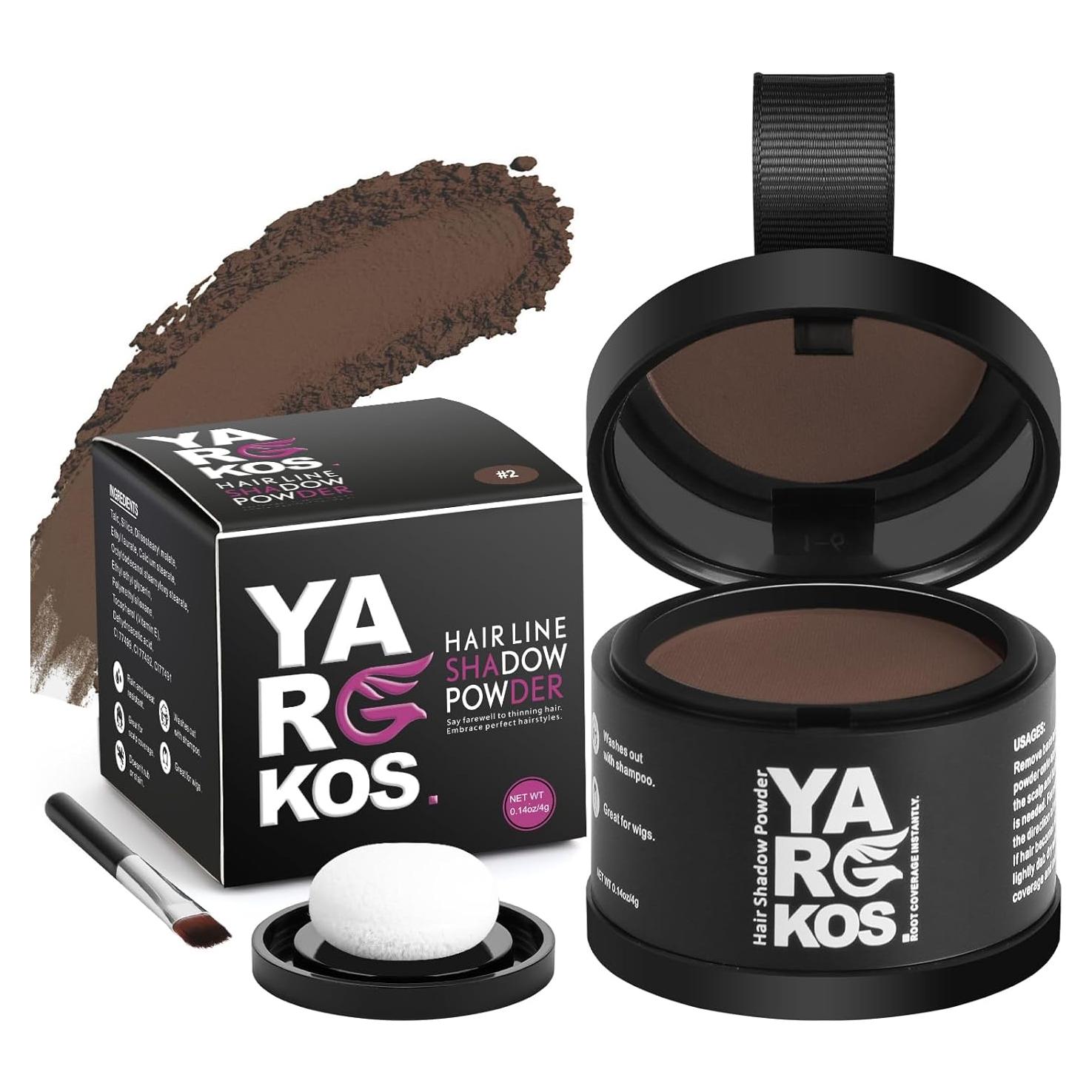 Polvo de Sombra para Cabello Yargkos Marrón Medio 3.97g