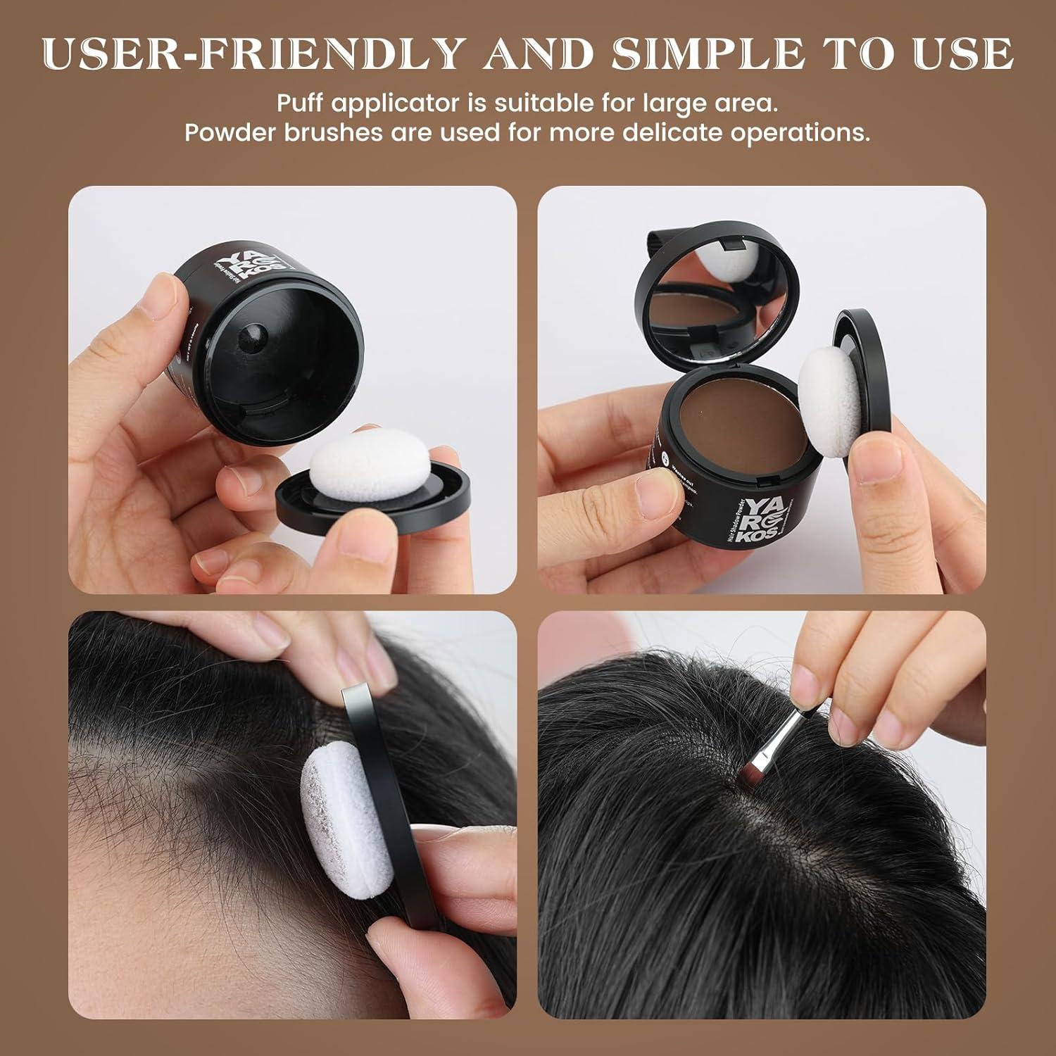 Polvo de Sombra para Cabello Yargkos Marrón Medio 3.97g