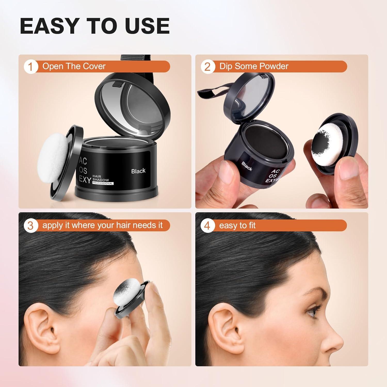 Polvo Retoque Raíces Acosexy Marrón - Cobertura Instantánea