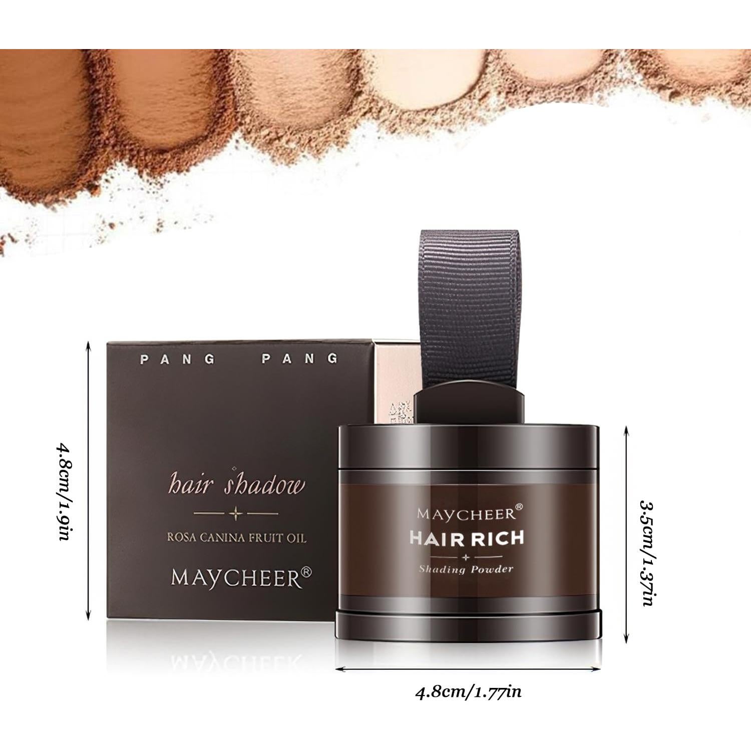 Polvo de Sombra para Línea de Cabello Maycheer - Marrón Oscuro 38.8g