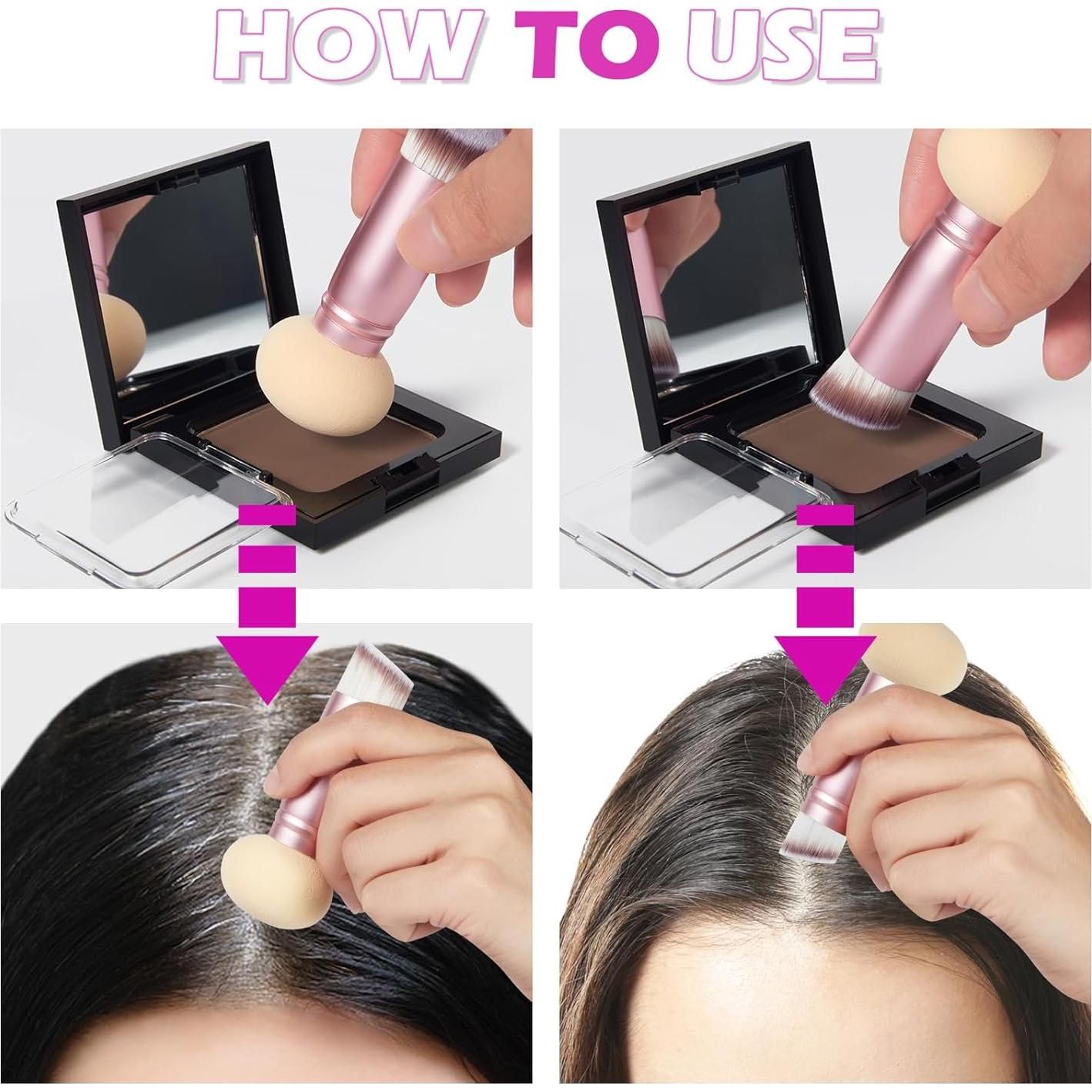 Polvo Retoque Raíces Acomler Marrón Medio 0.12kg - Cobertura Cabello Gris