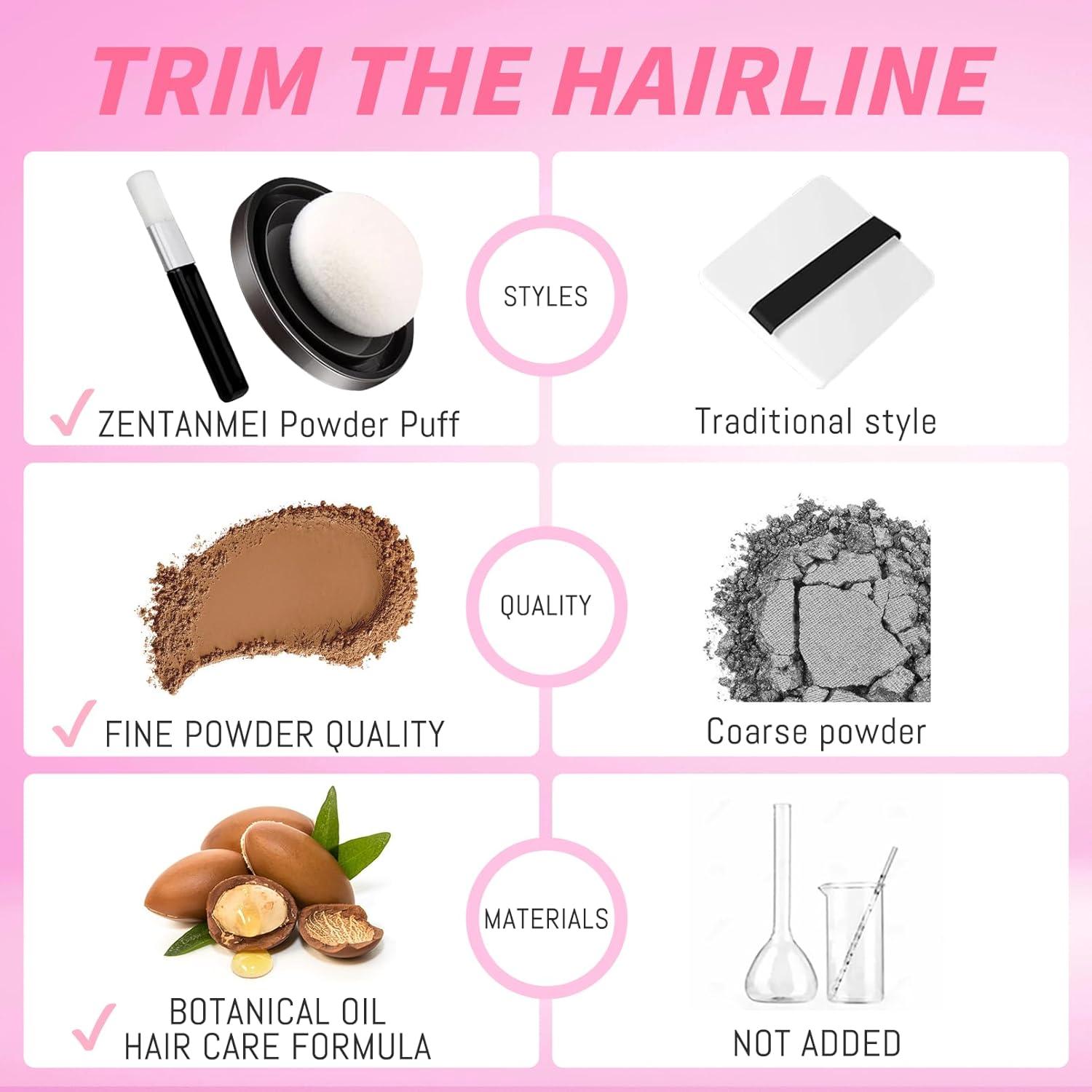 Polvo Retoque Raíces ZENTANMEI 4g Marrón Medio - Cobertura Canas