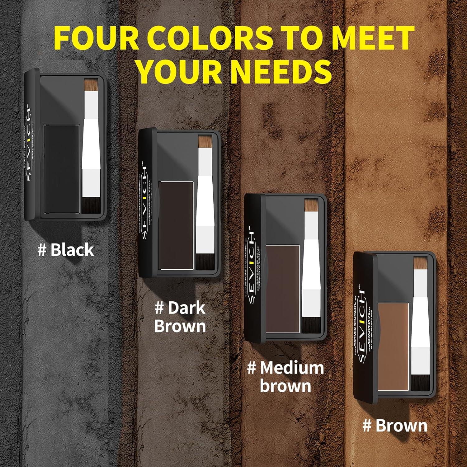 Polvo para Cabello SEVICH Negro 8g - Cubre Raíces y Canas