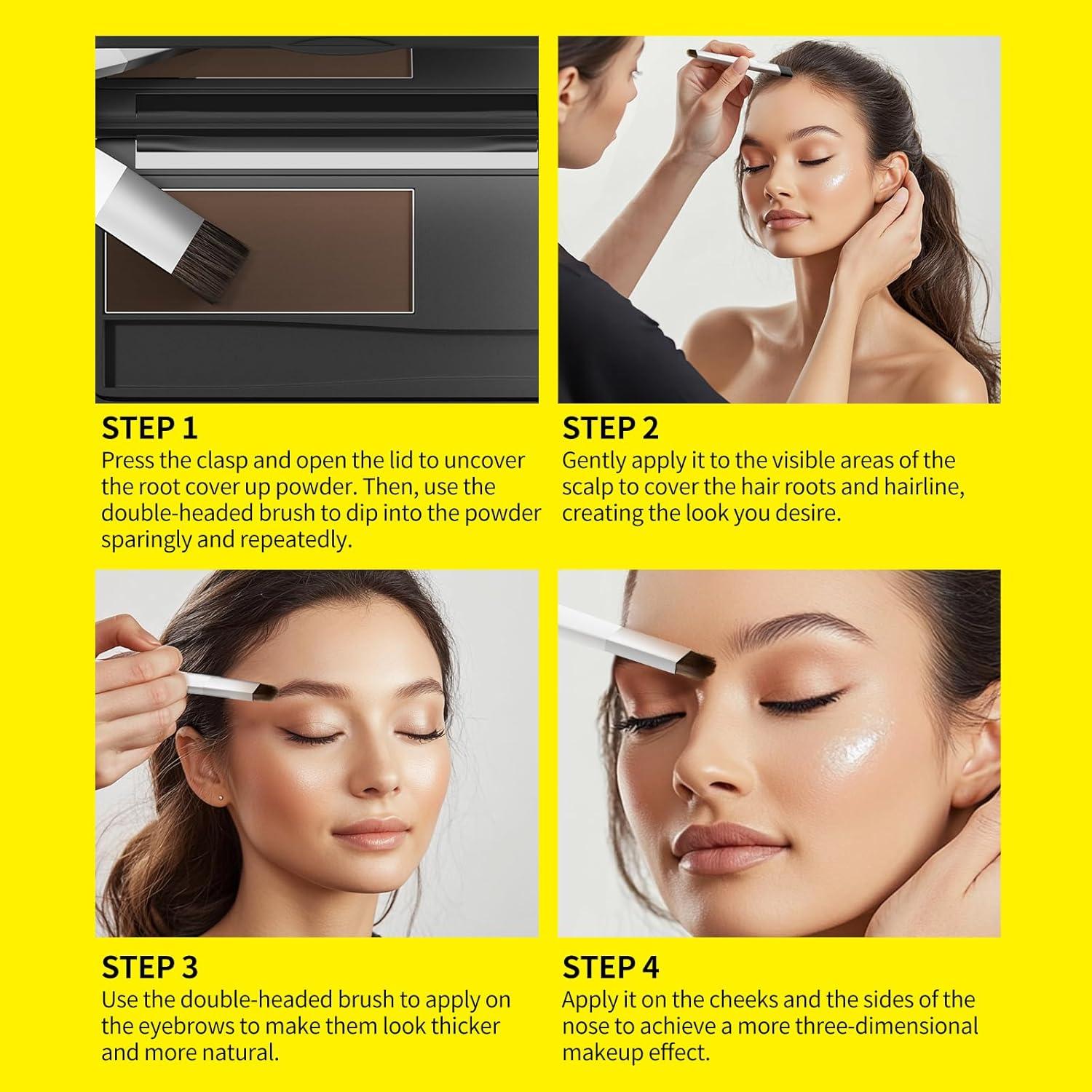 Polvo para Cabello SEVICH Negro 8g - Cubre Raíces y Canas