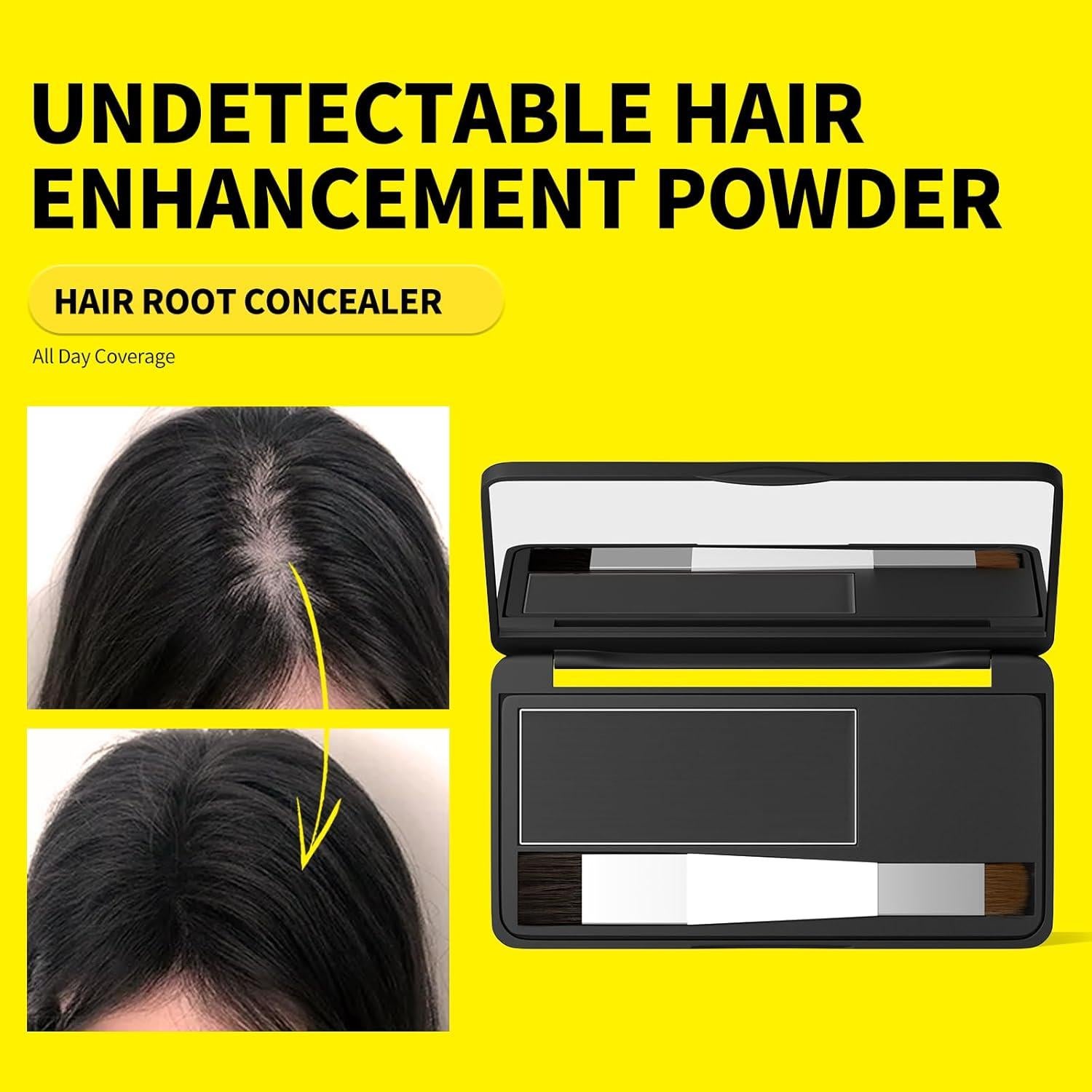 Polvo para Cabello SEVICH Negro 8g - Cubre Raíces y Canas